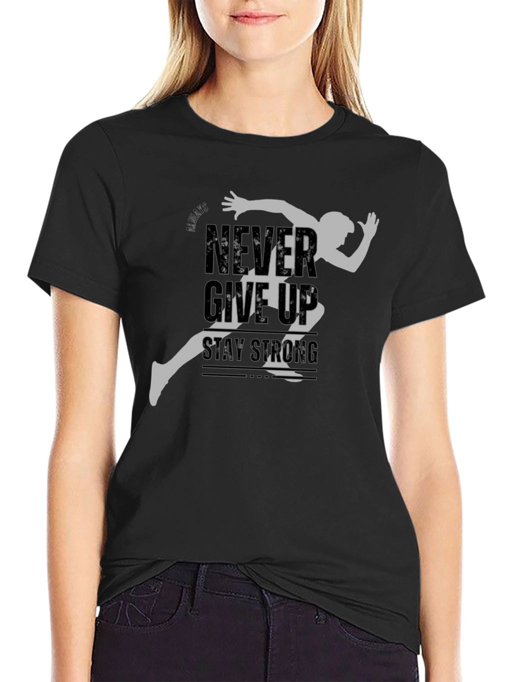 Never Give Up Mens Graphic Tee