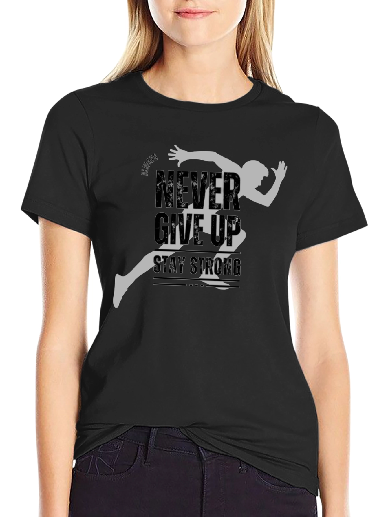 Never Give Up Mens Graphic Tee
