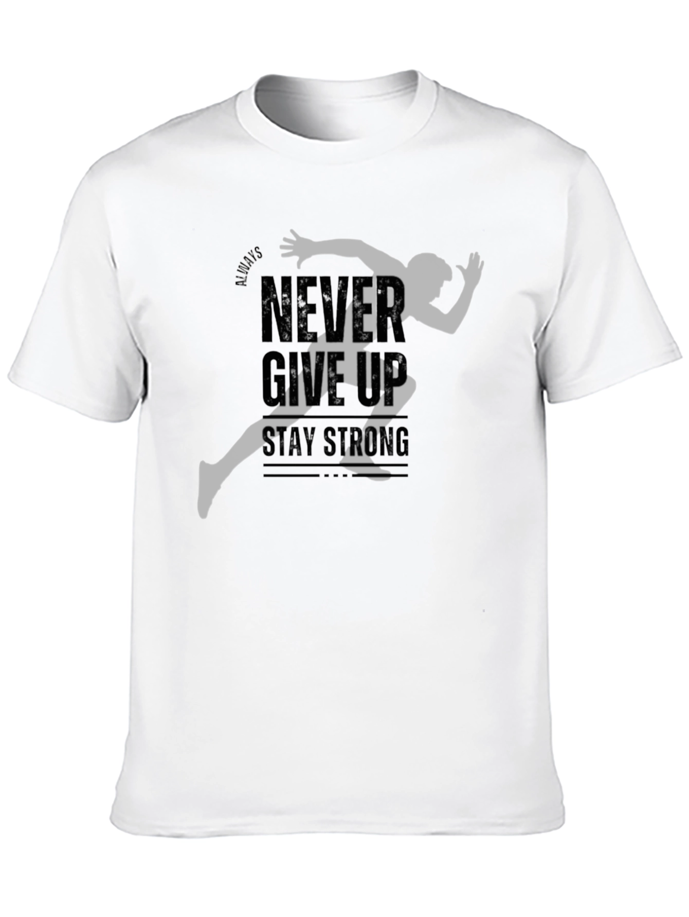 Never Give Up Mens Graphic Tee