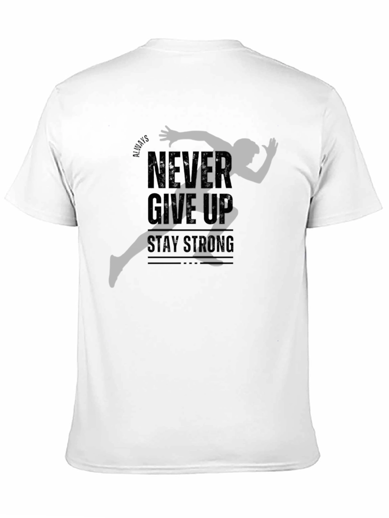Never Give Up Mens Graphic Tee