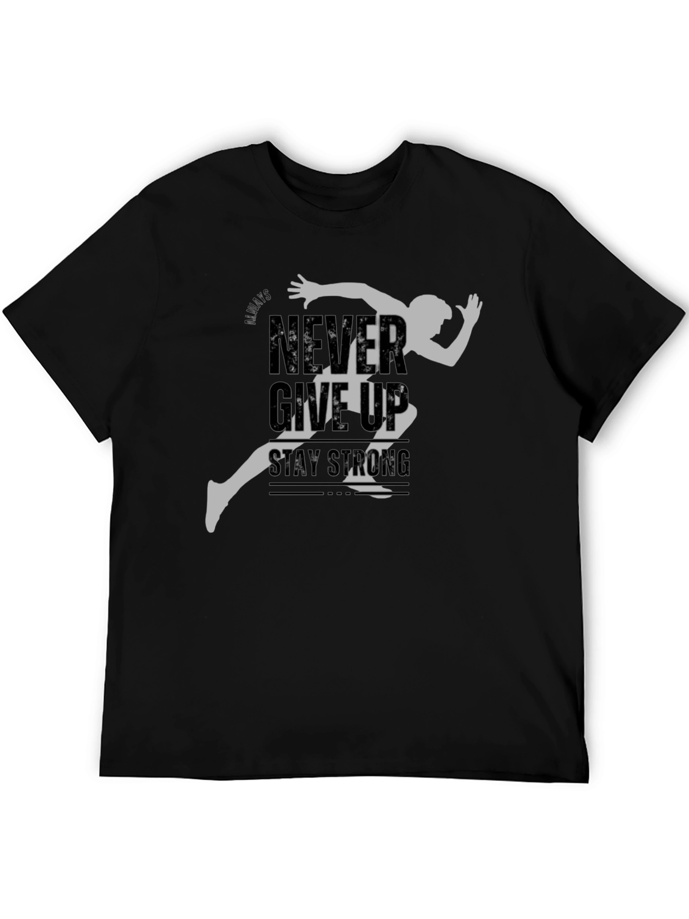 Never Give Up Mens Graphic Tee