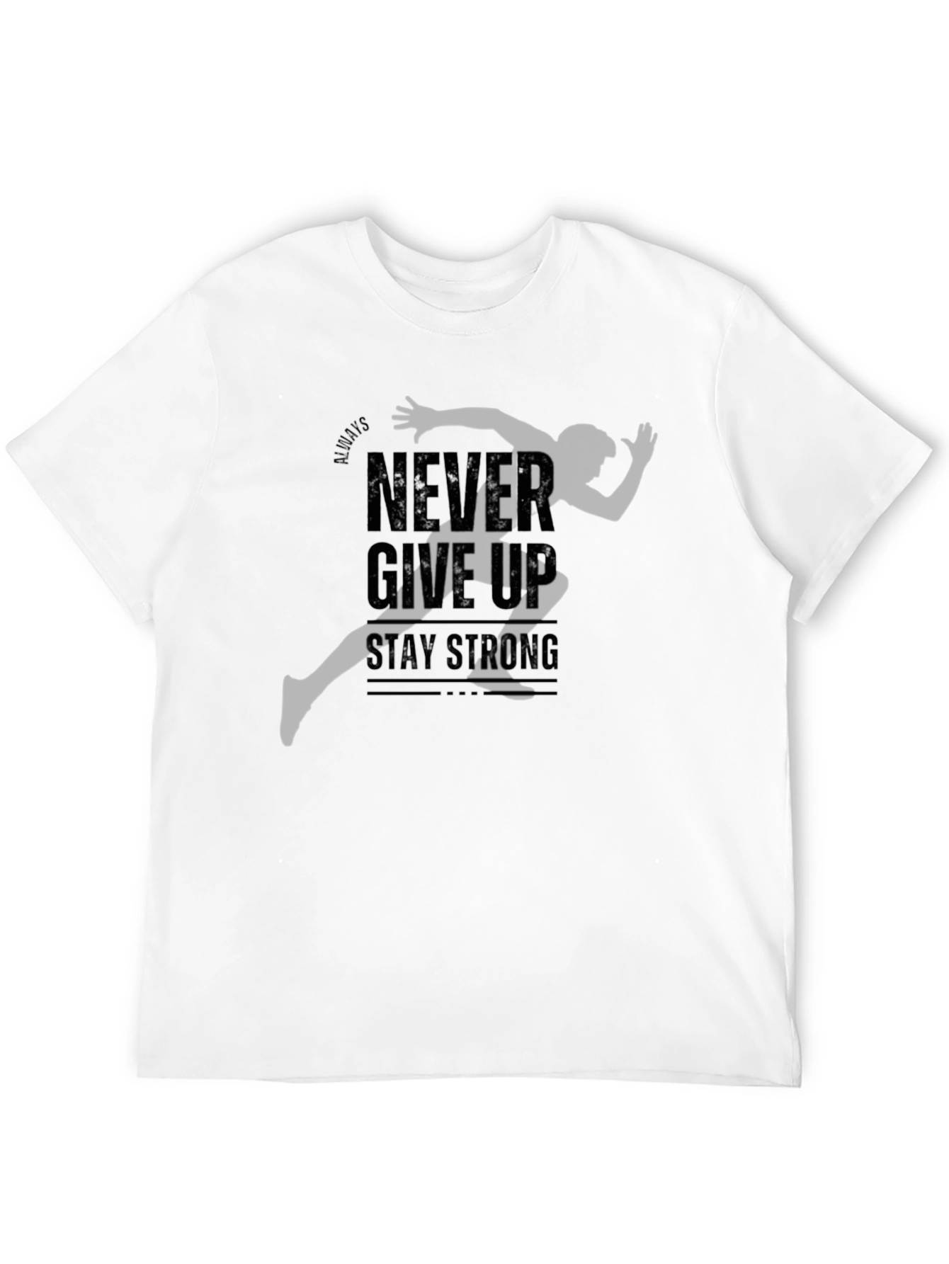 Never Give Up Mens Graphic Tee