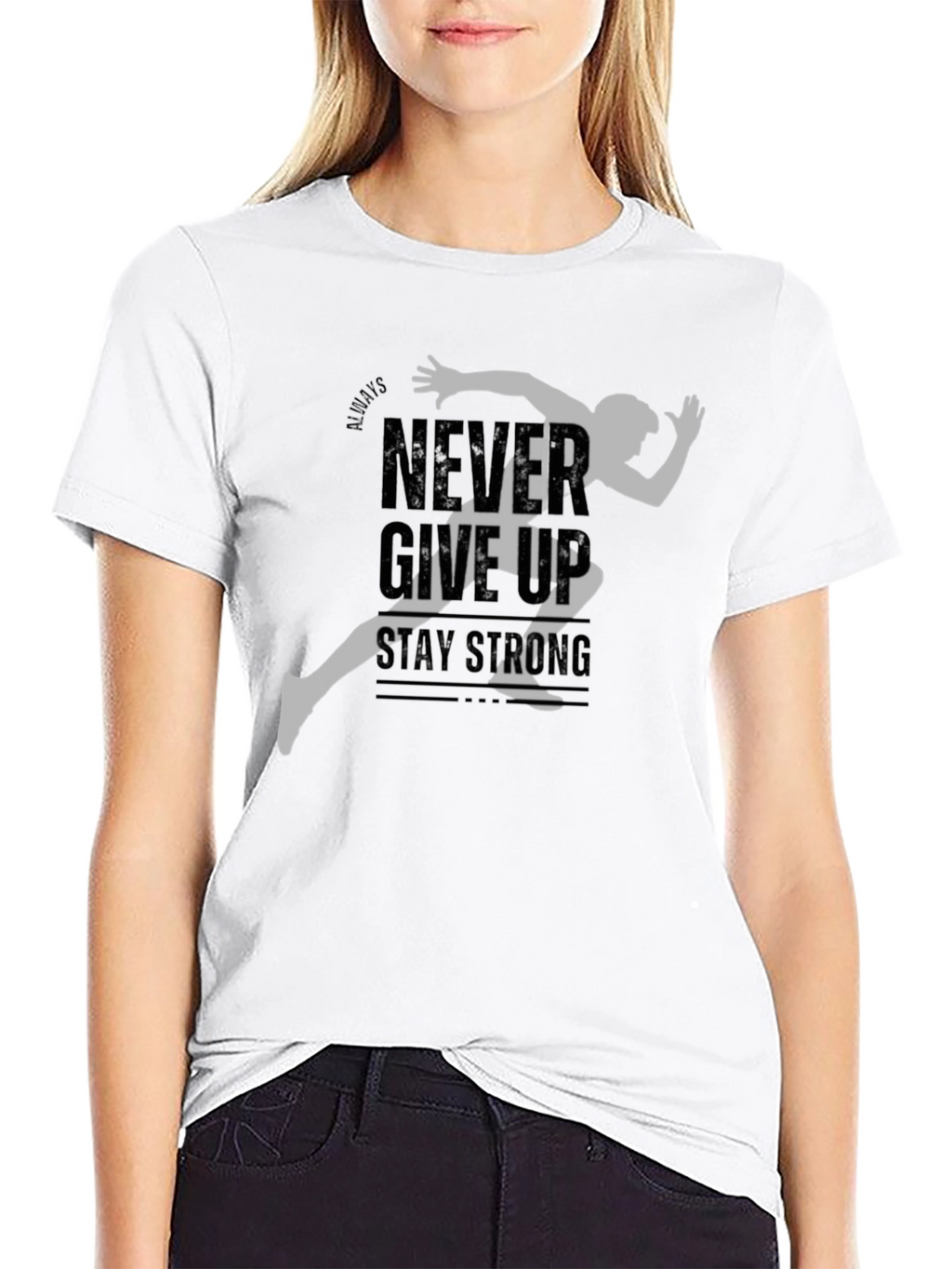 Never Give Up Mens Graphic Tee