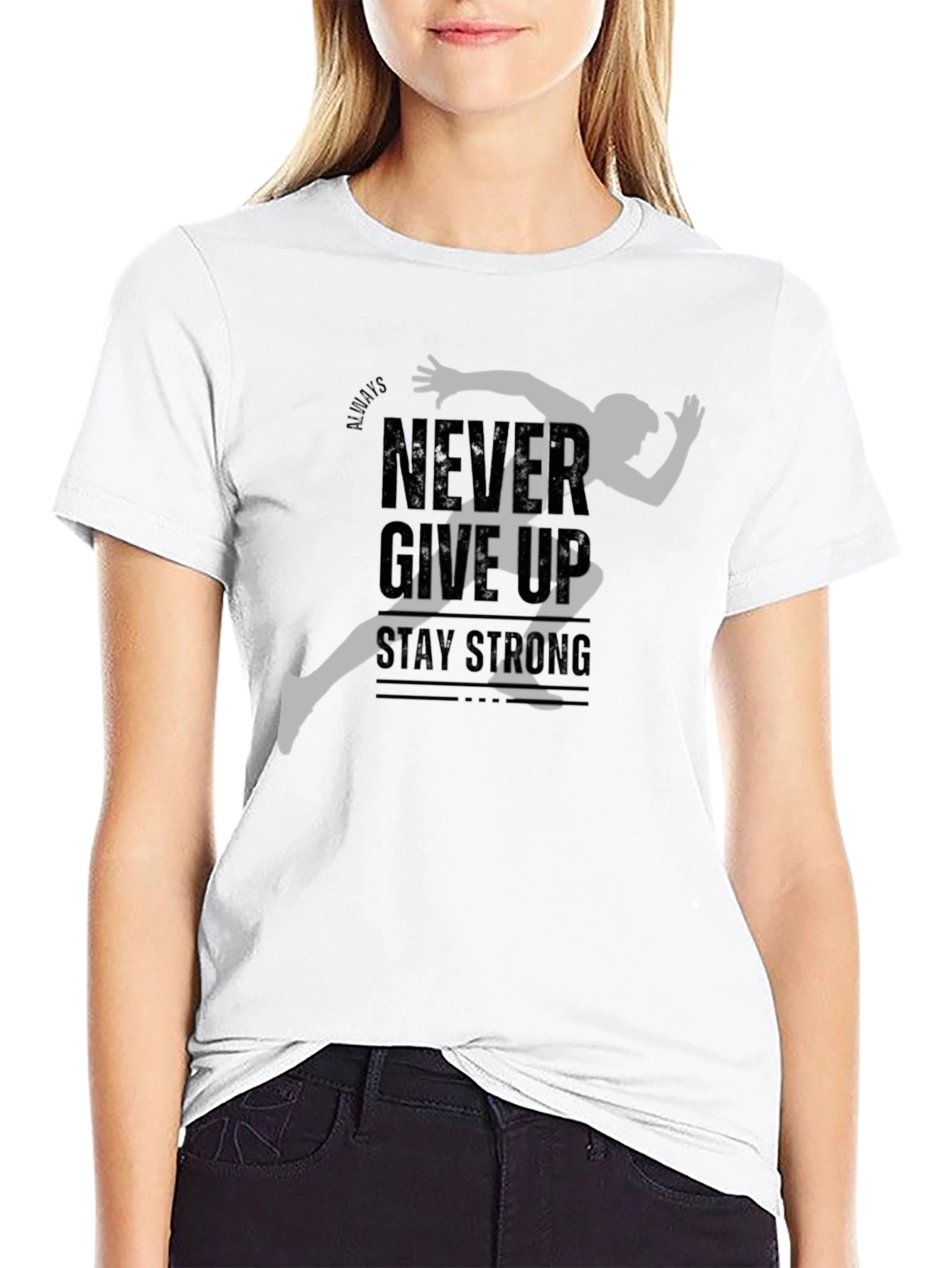 Never Give Up Mens Graphic Tee