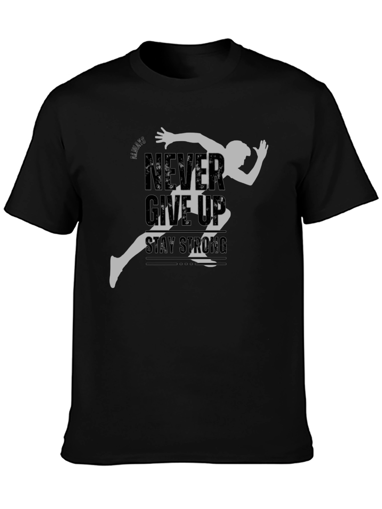 Never Give Up Mens Graphic Tee