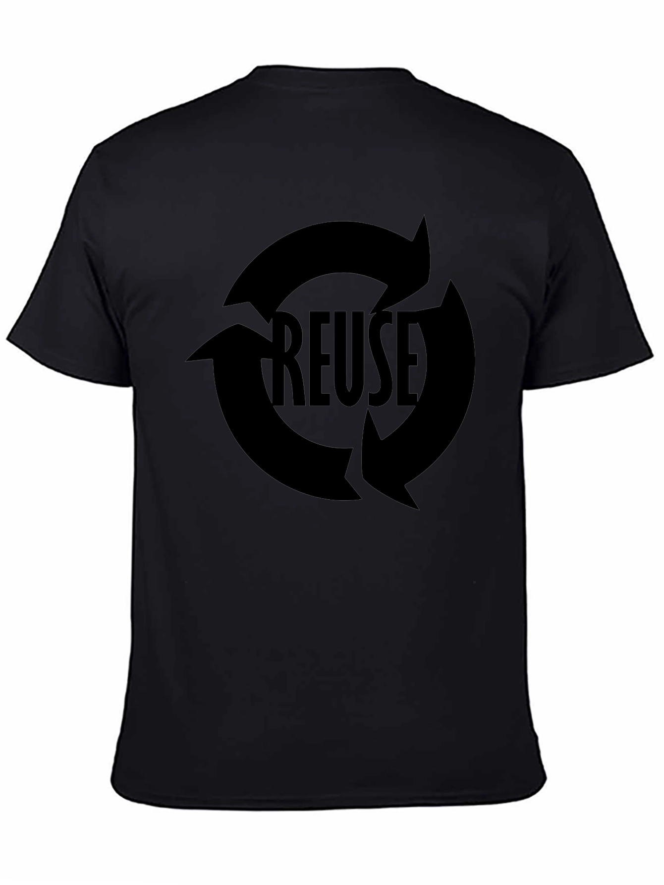Mens Black REUSE Graphic T-Shirt