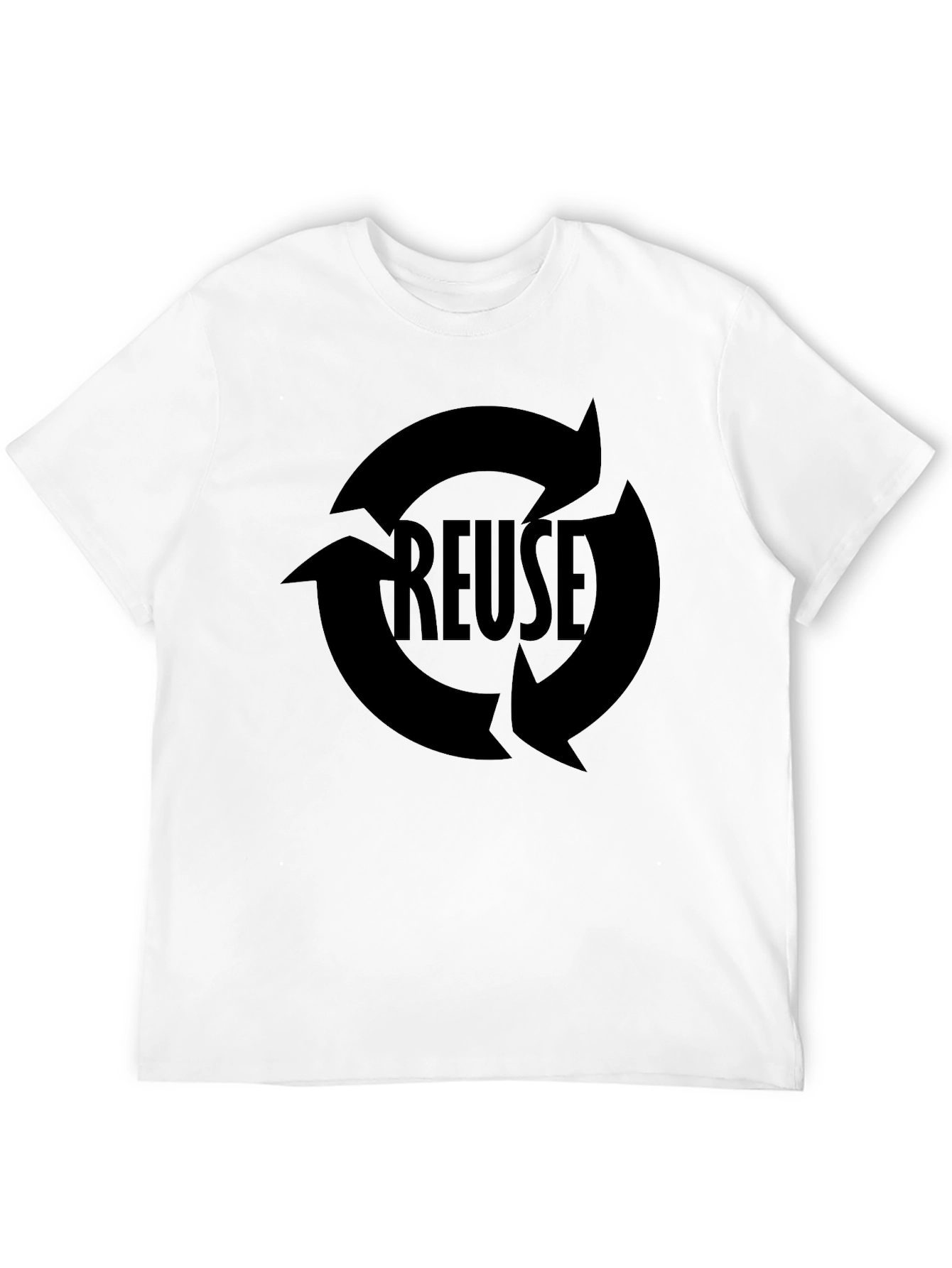 Mens Black REUSE Graphic T-Shirt