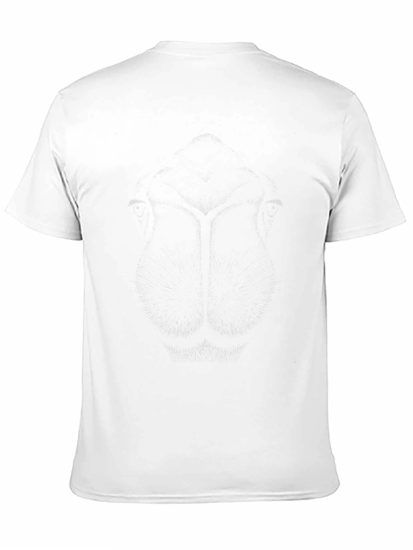 Mens Black T-Shirt with Subtle Lion Design