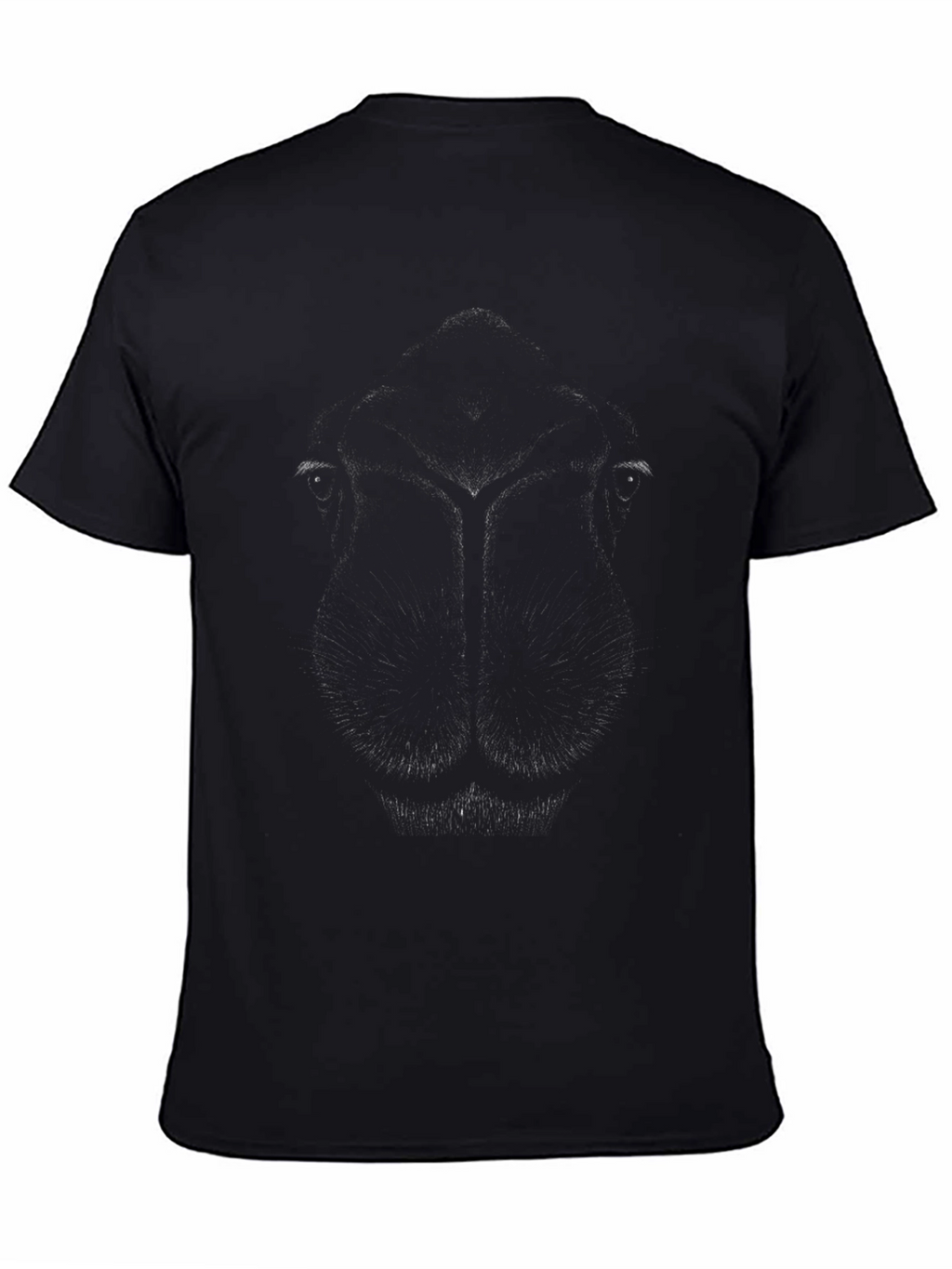 Mens Black T-Shirt with Subtle Lion Design