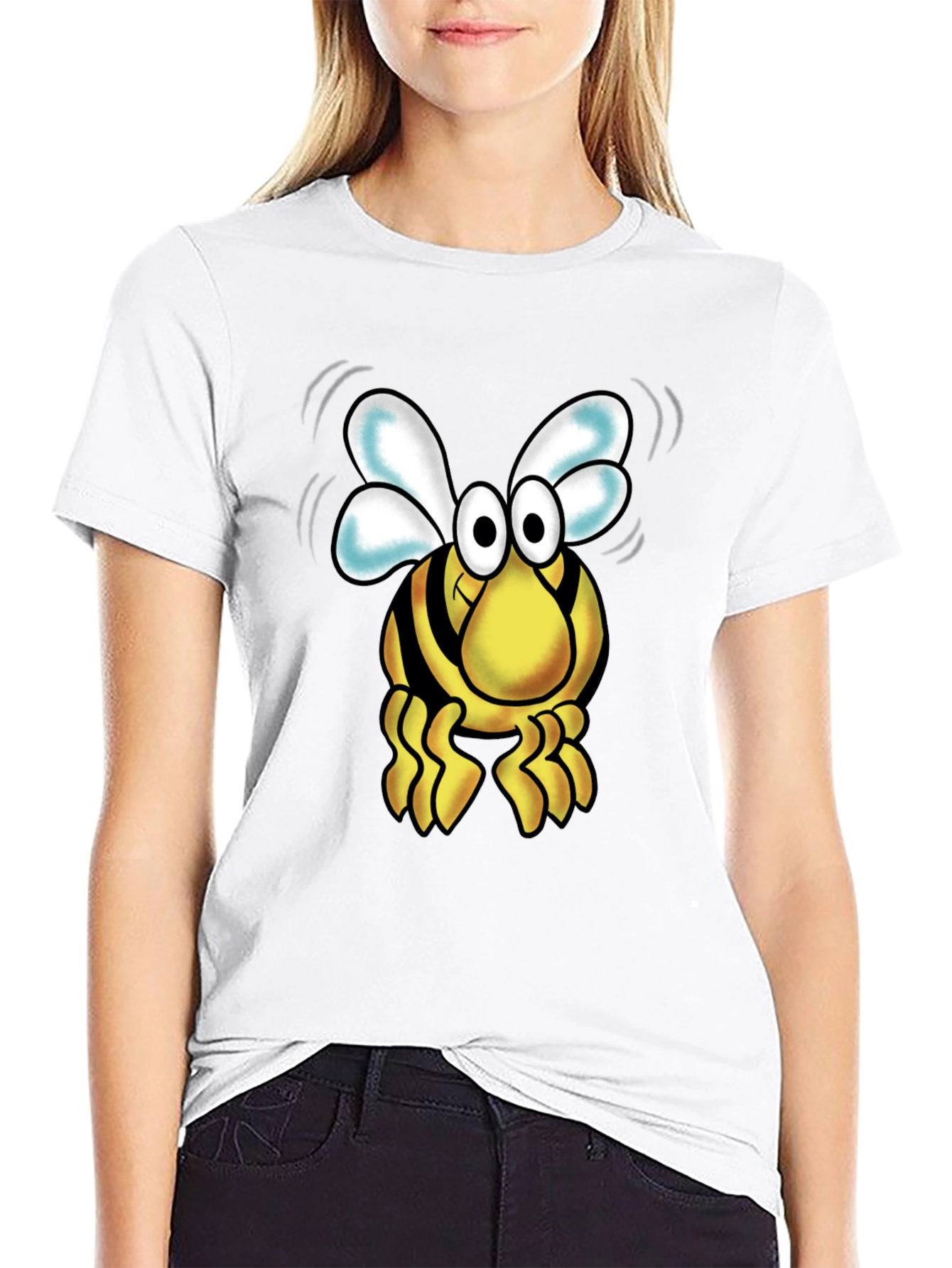Cartoon Bee Graphic T-Shirt