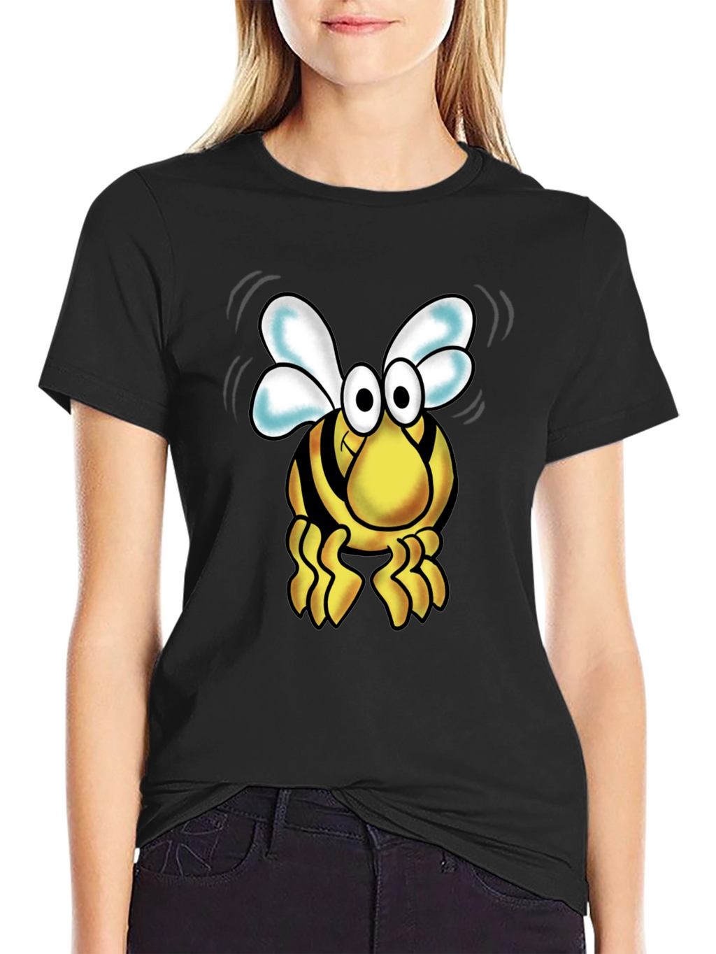 Cartoon Bee Graphic T-Shirt
