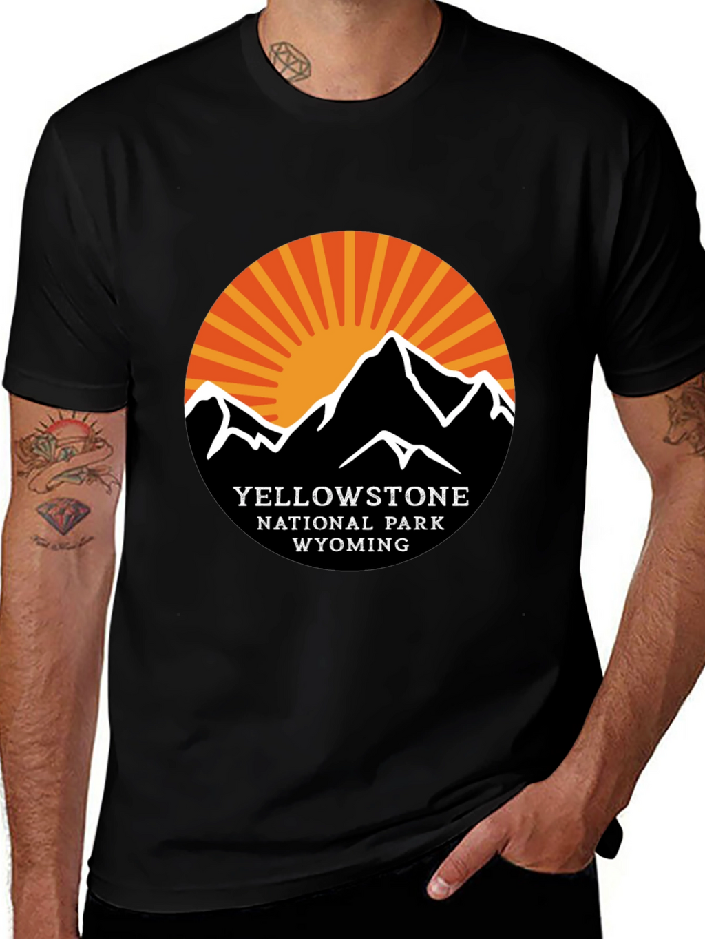 Yellowstone National Park Black T-Shirt