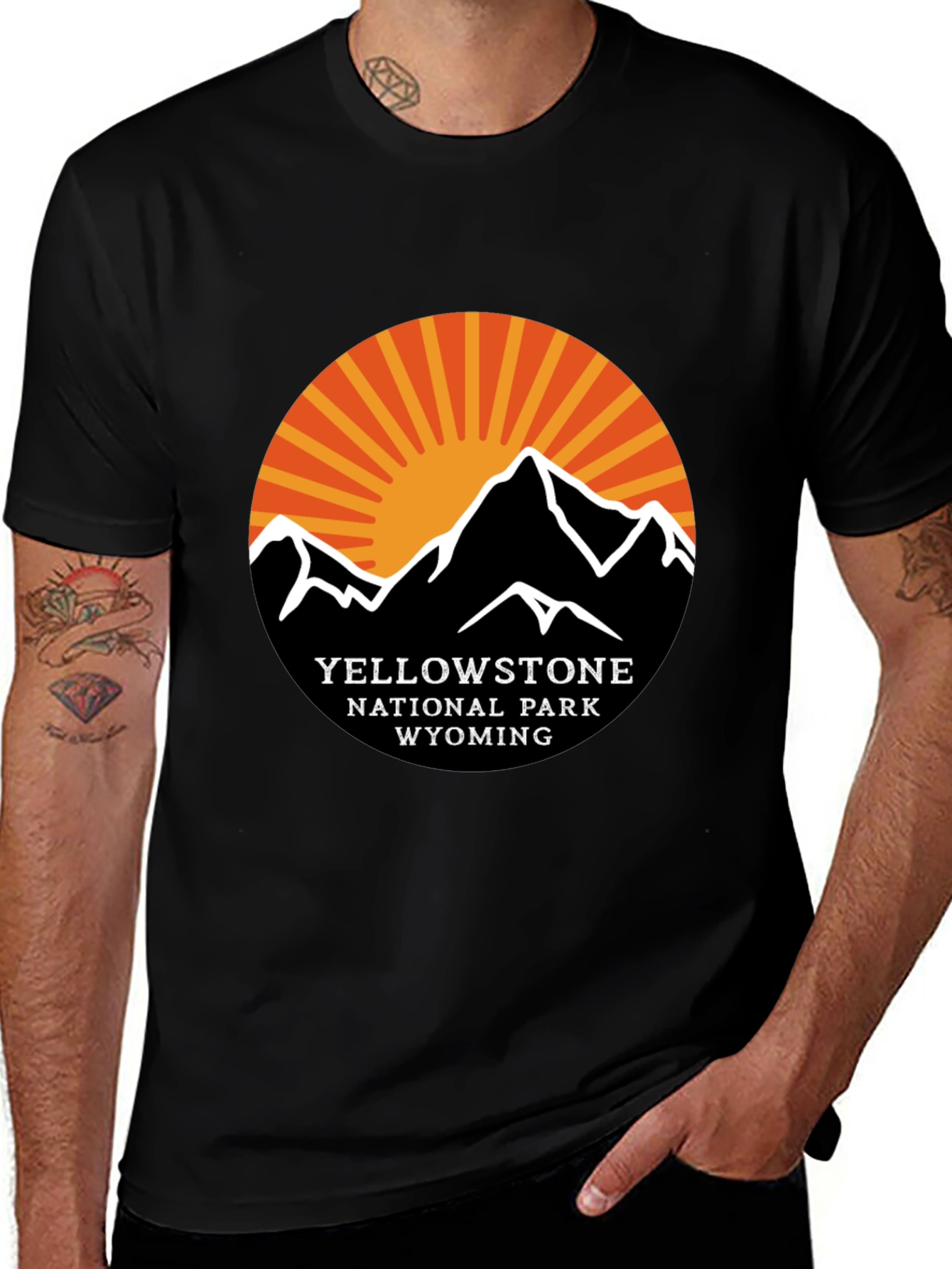 Yellowstone National Park Black T-Shirt