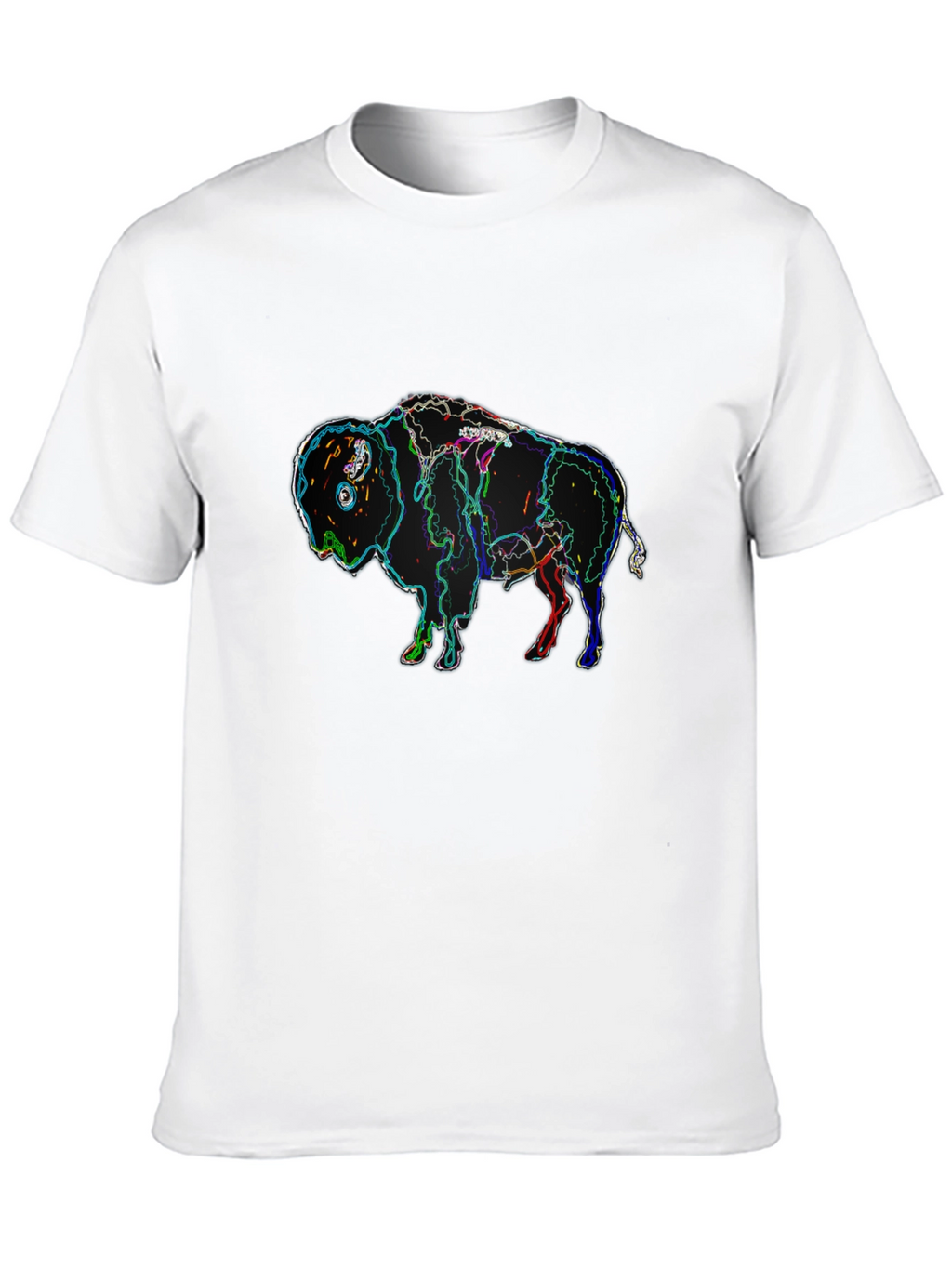 Abstract Buffalo Black T-Shirt
