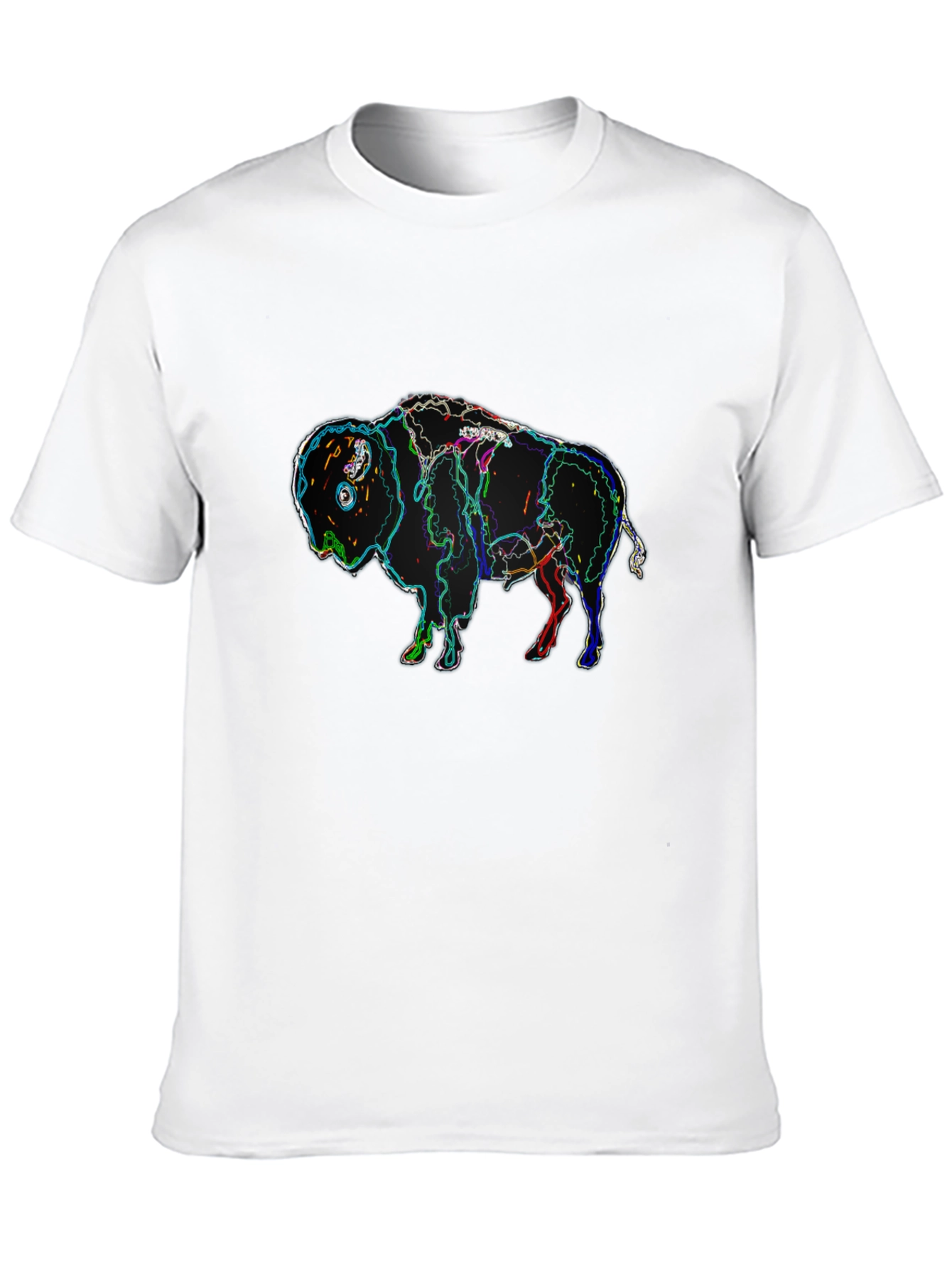 Abstract Buffalo Black T-Shirt