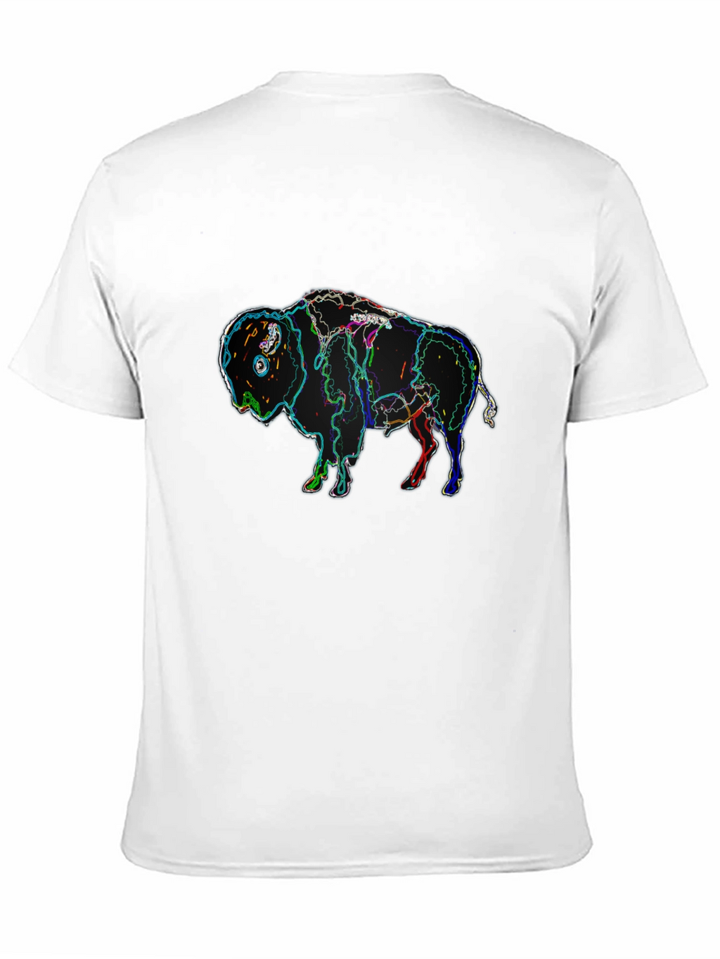 Abstract Buffalo Black T-Shirt