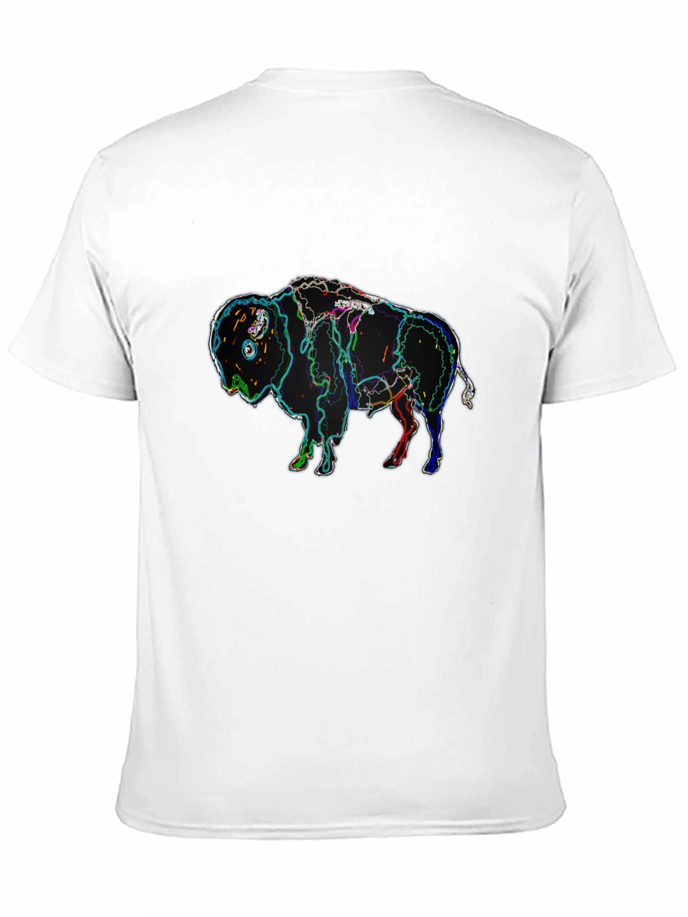 Abstract Buffalo Black T-Shirt