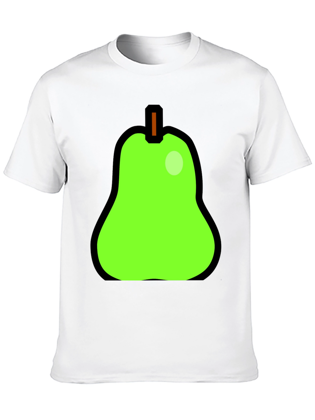 Fun Pear Graphic Print Black T-Shirt