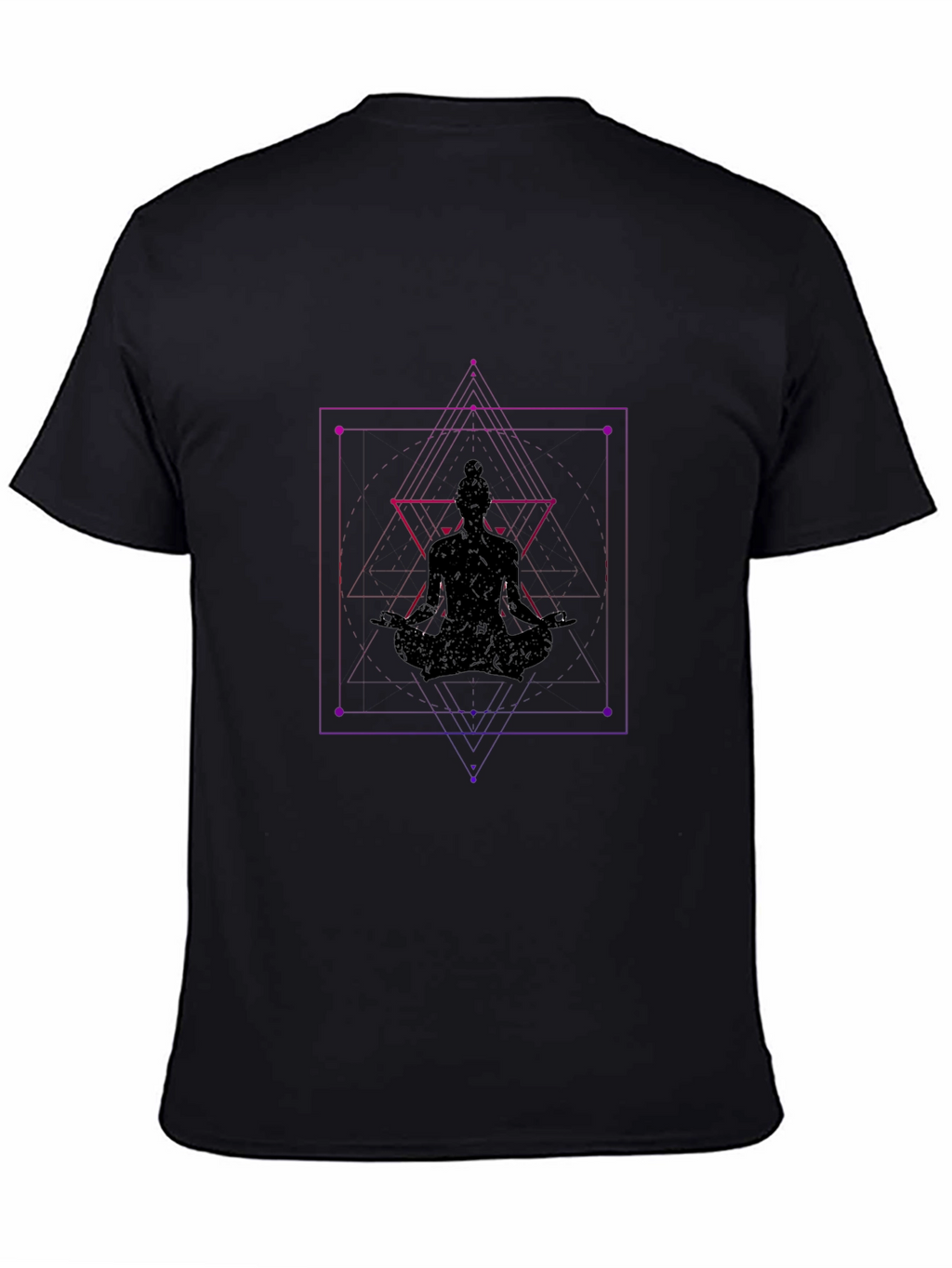 Geometric Meditating Woman T-Shirt