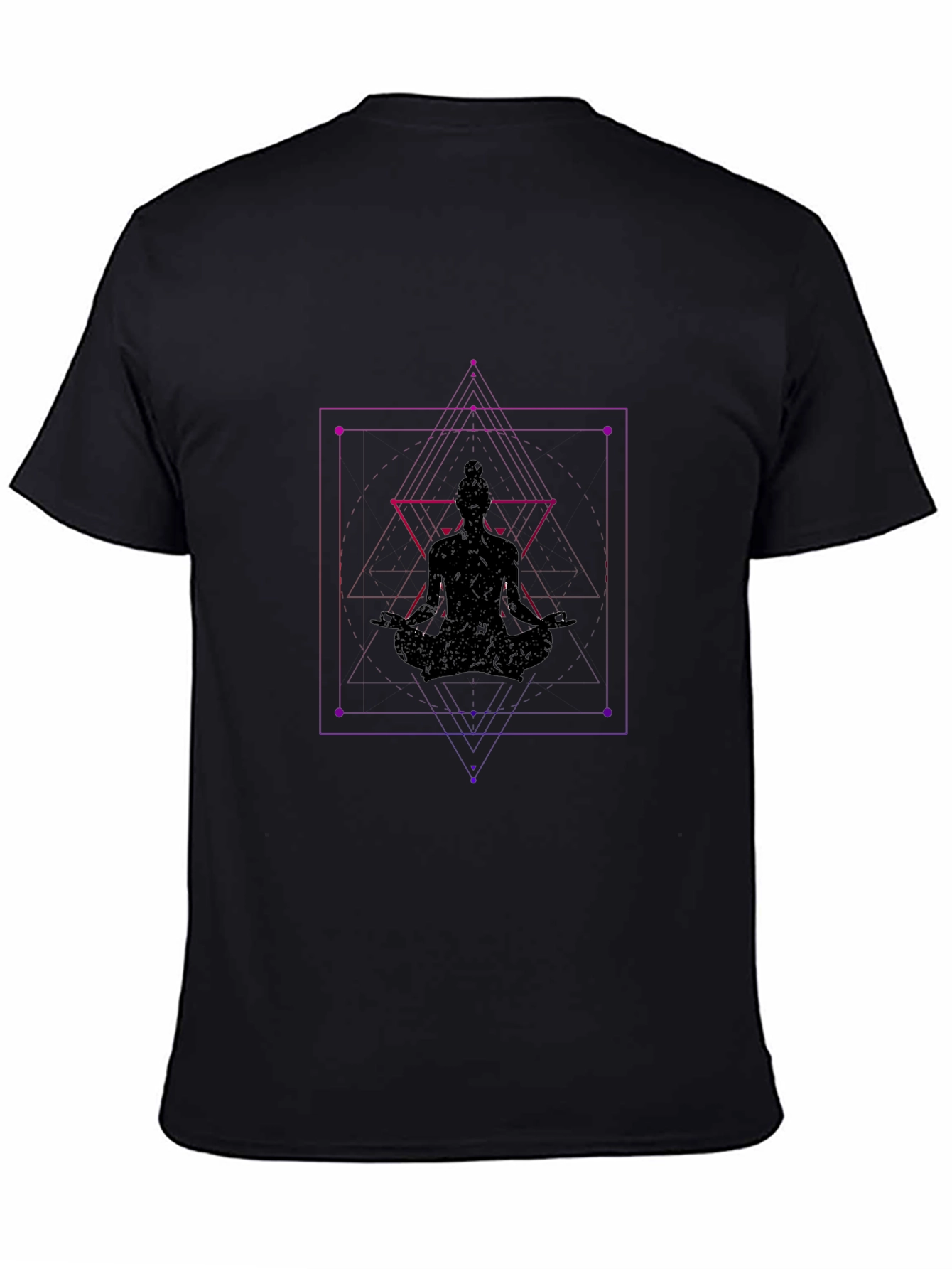 Geometric Meditating Woman T-Shirt