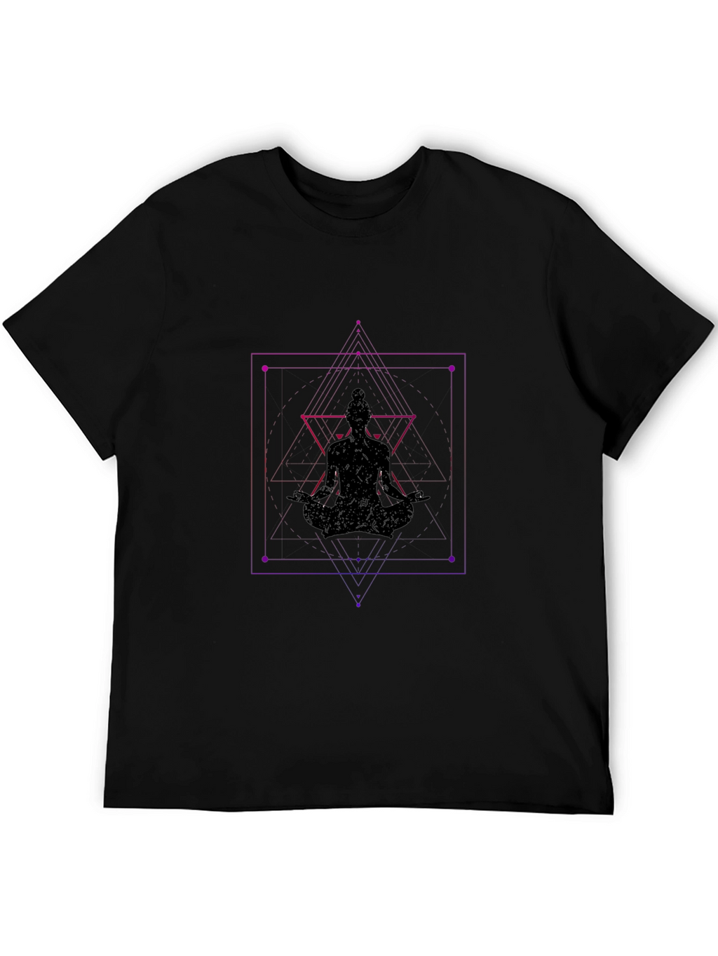 Geometric Meditating Woman T-Shirt