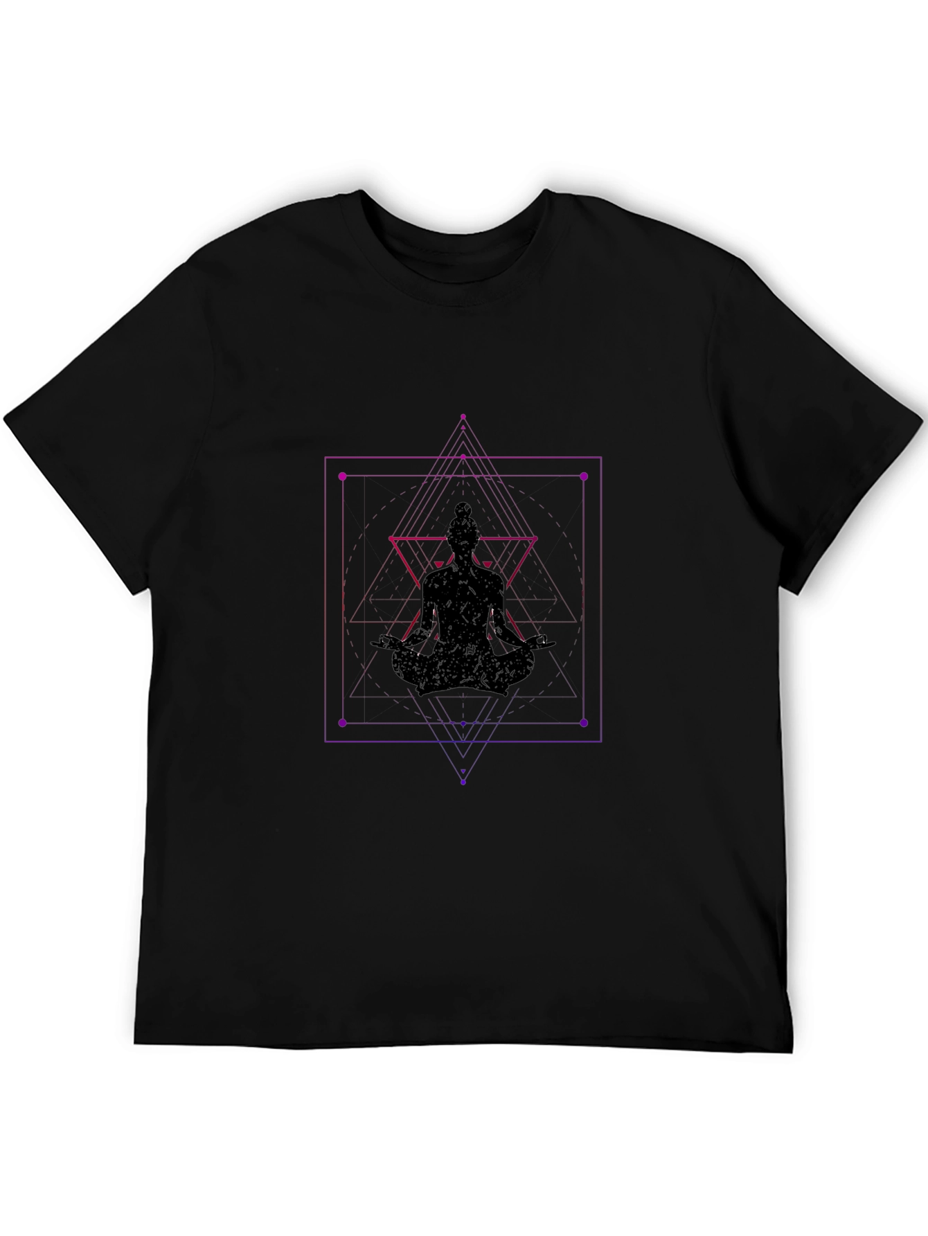 Geometric Meditating Woman T-Shirt