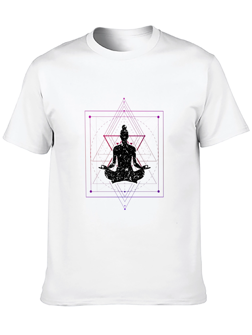 Geometric Meditating Woman T-Shirt