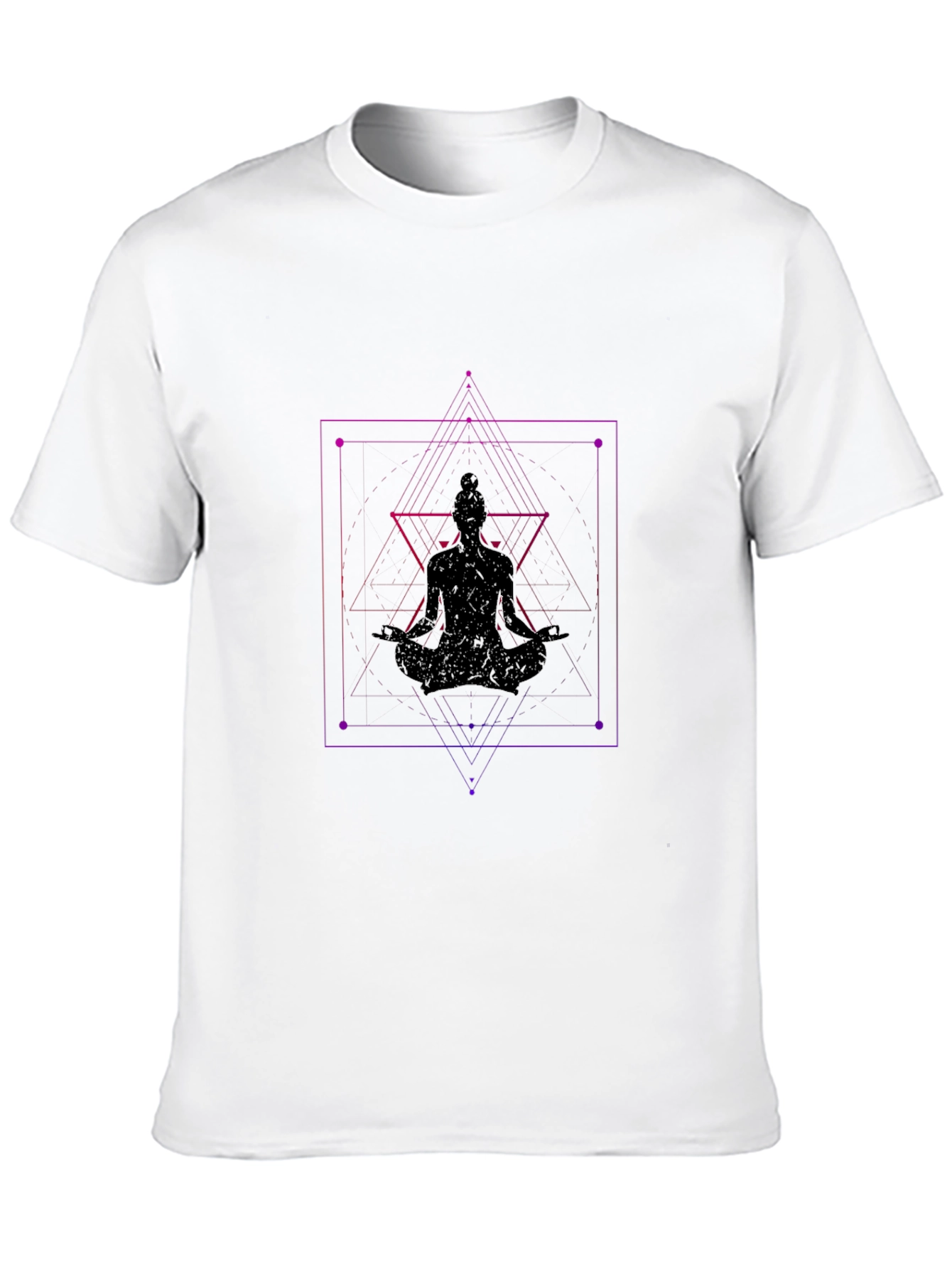 Geometric Meditating Woman T-Shirt