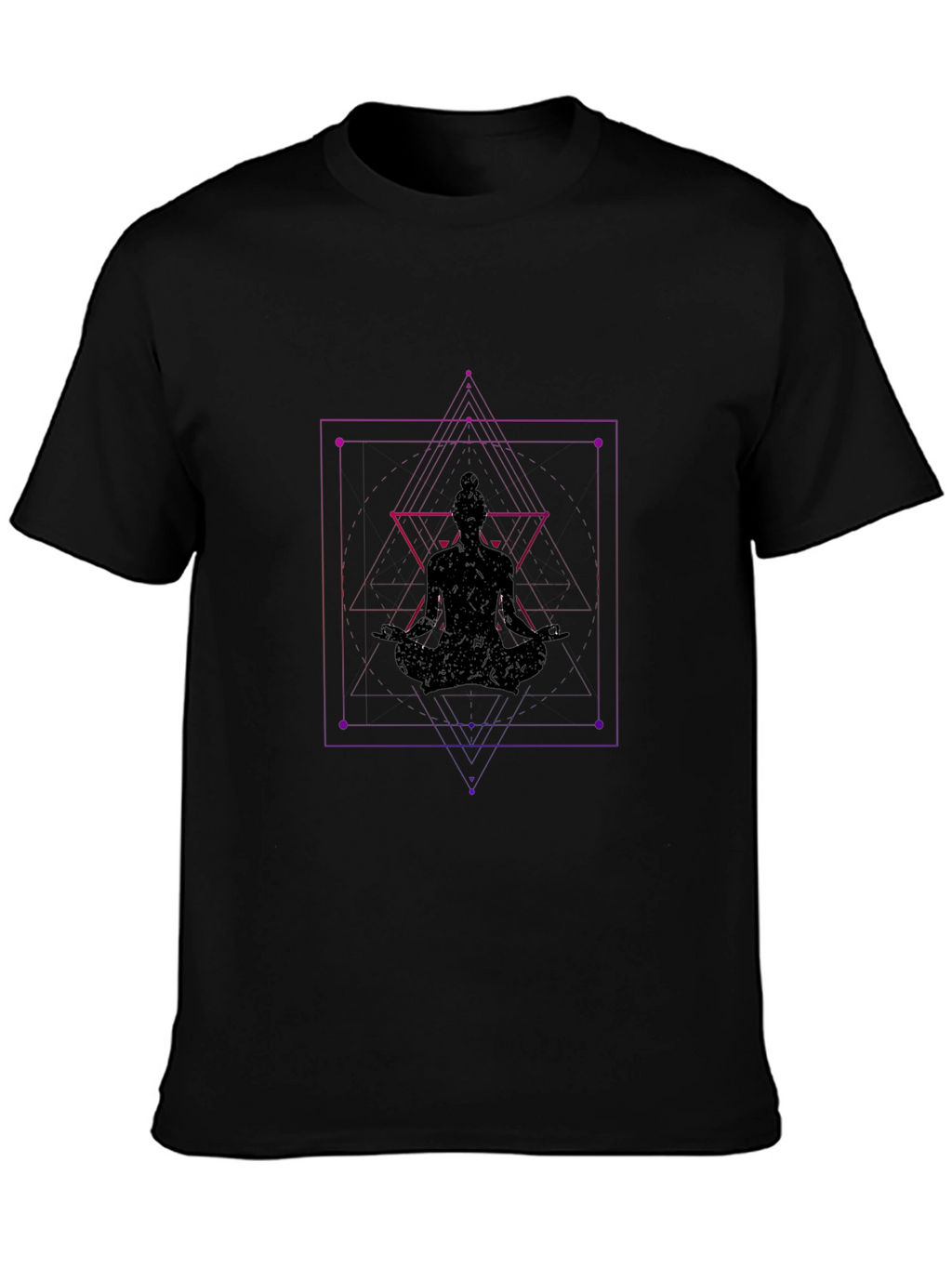 Geometric Meditating Woman T-Shirt