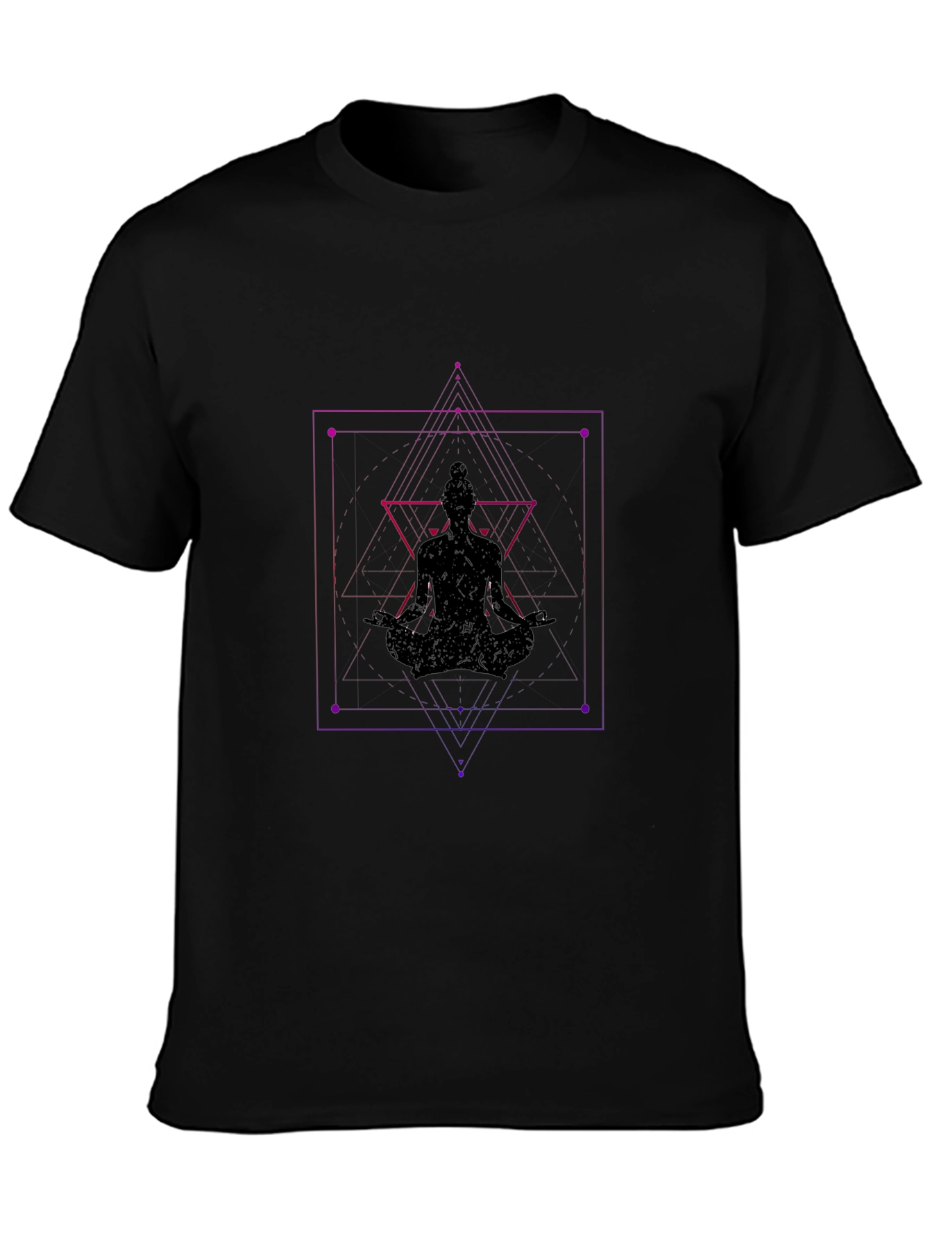 Geometric Meditating Woman T-Shirt