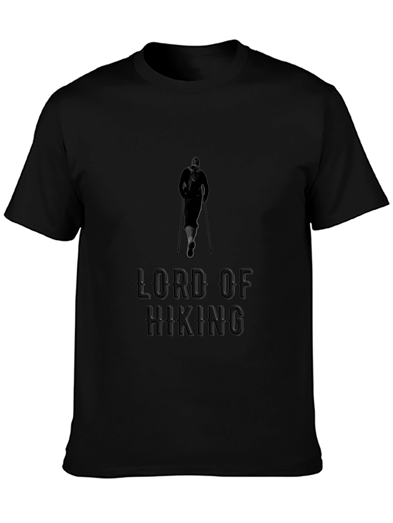 Lord Of Hiking Black T-Shirt Outdoor Adventure Apparel