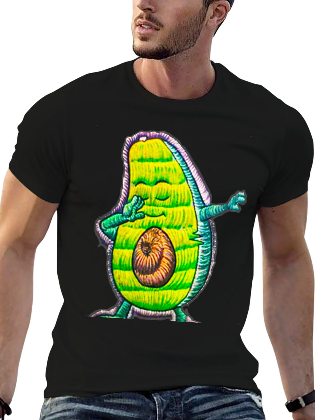 Dabbing Avocado Graphic Tee - Funny Fruit Lover Shirt