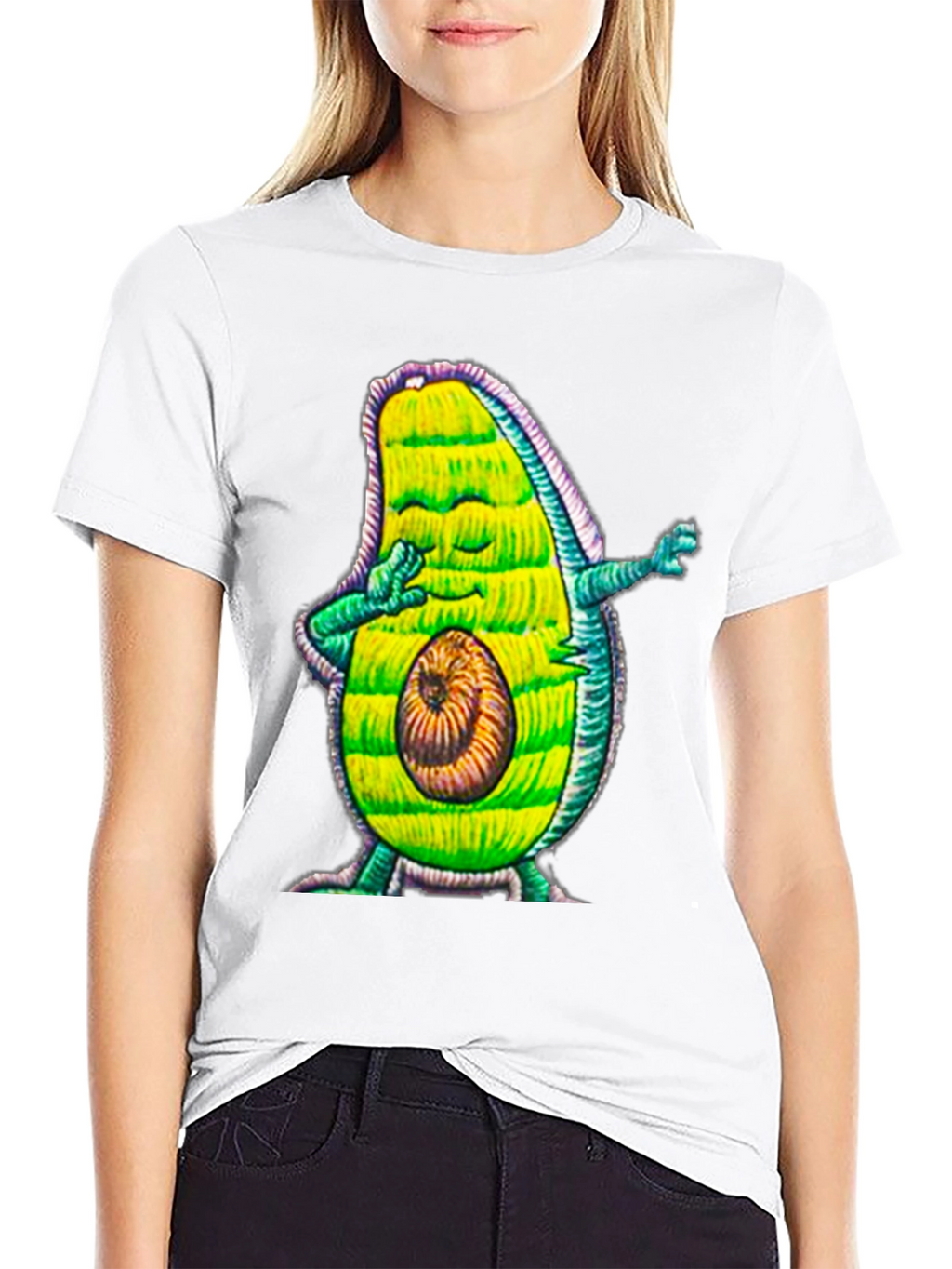 Dabbing Avocado Graphic Tee - Funny Fruit Lover Shirt