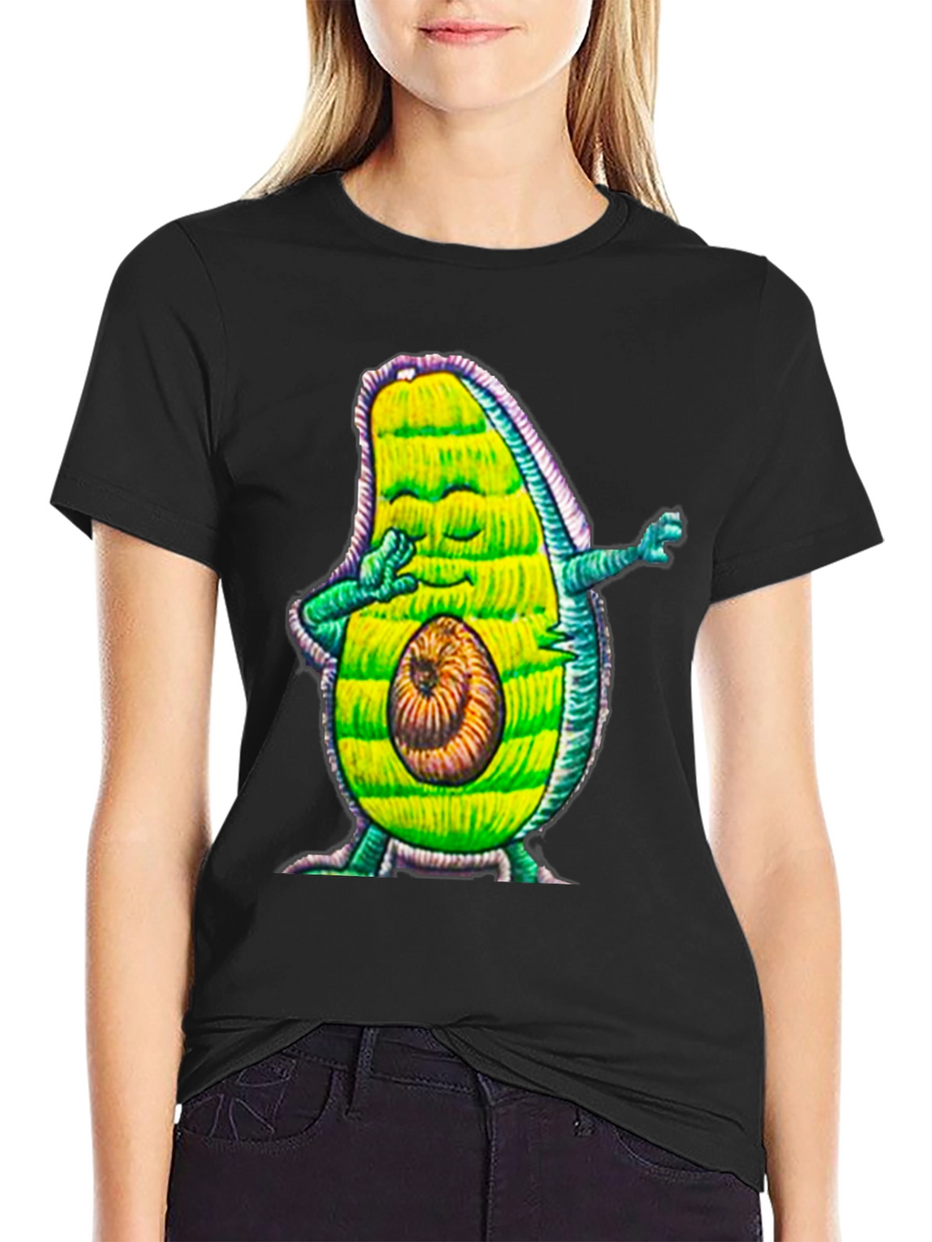 Dabbing Avocado Graphic Tee - Funny Fruit Lover Shirt