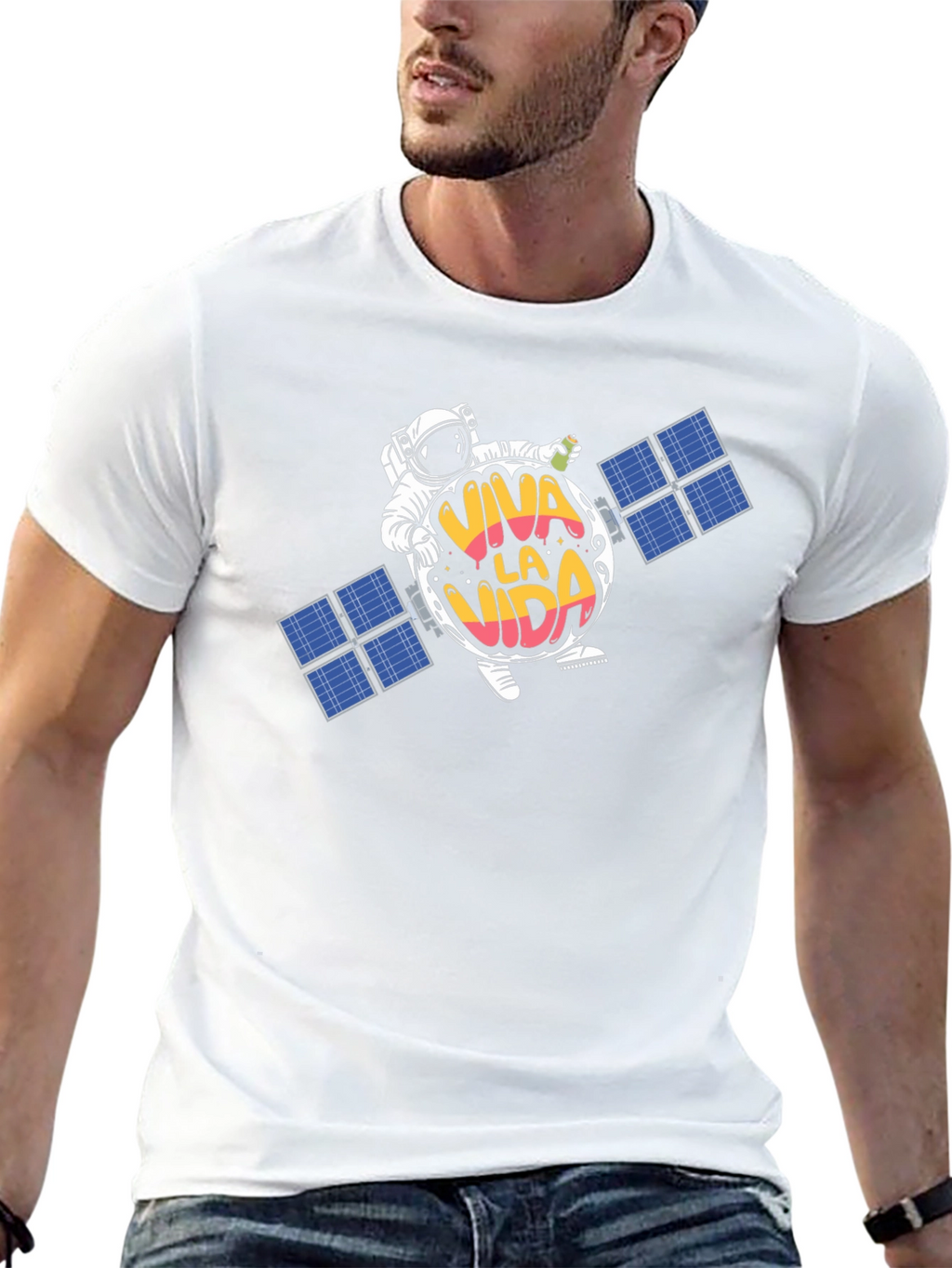 Viva La Vida Space Tee - Unique Graphic T-Shirt