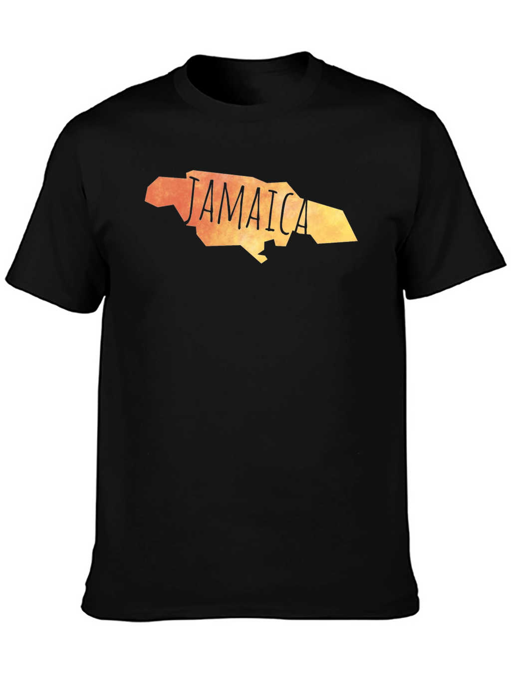 Jamaica Map Graphic T-Shirt - Black