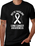 Lung Cancer Awareness Black T-Shirt