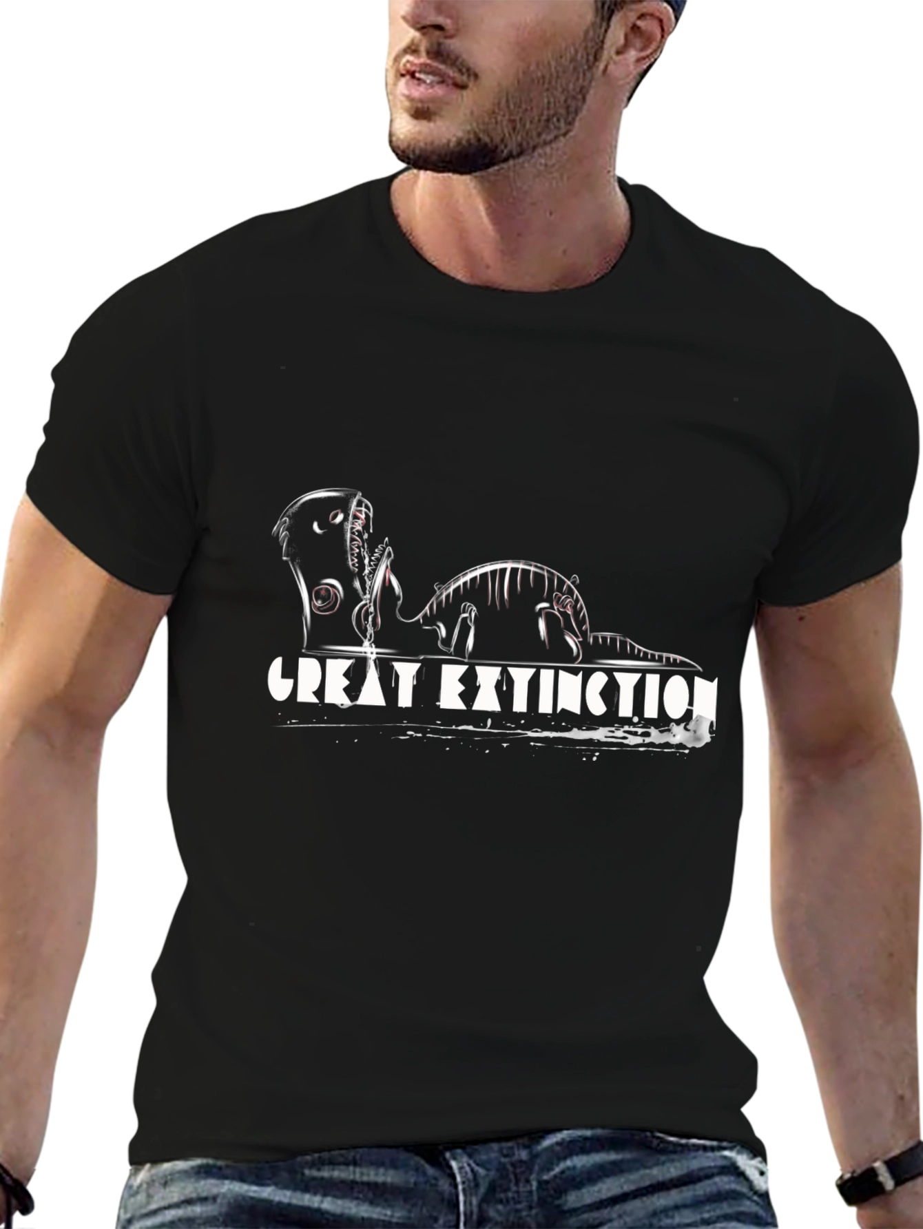 Great Extinction Graphic Black T-Shirt