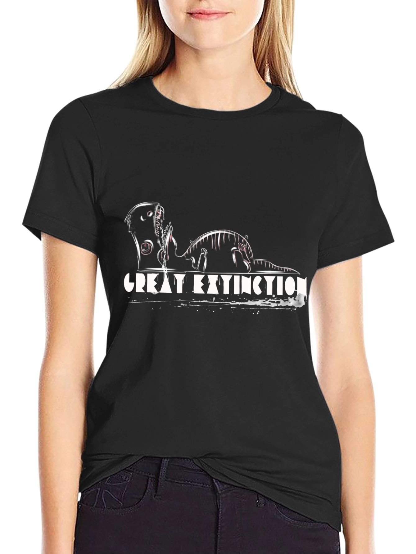 Great Extinction Graphic Black T-Shirt