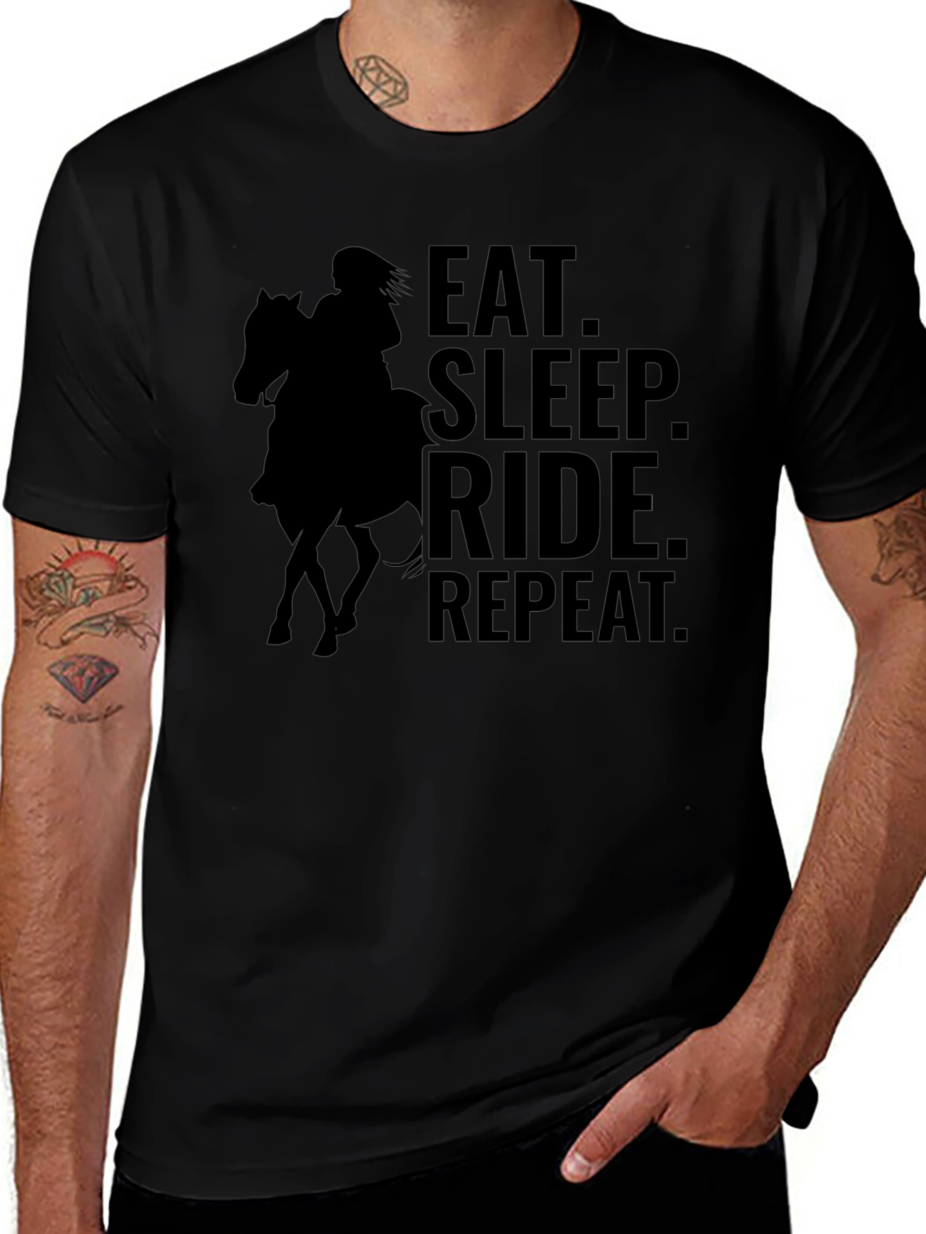 Eat Sleep Ride Repeat Graphic T-Shirt