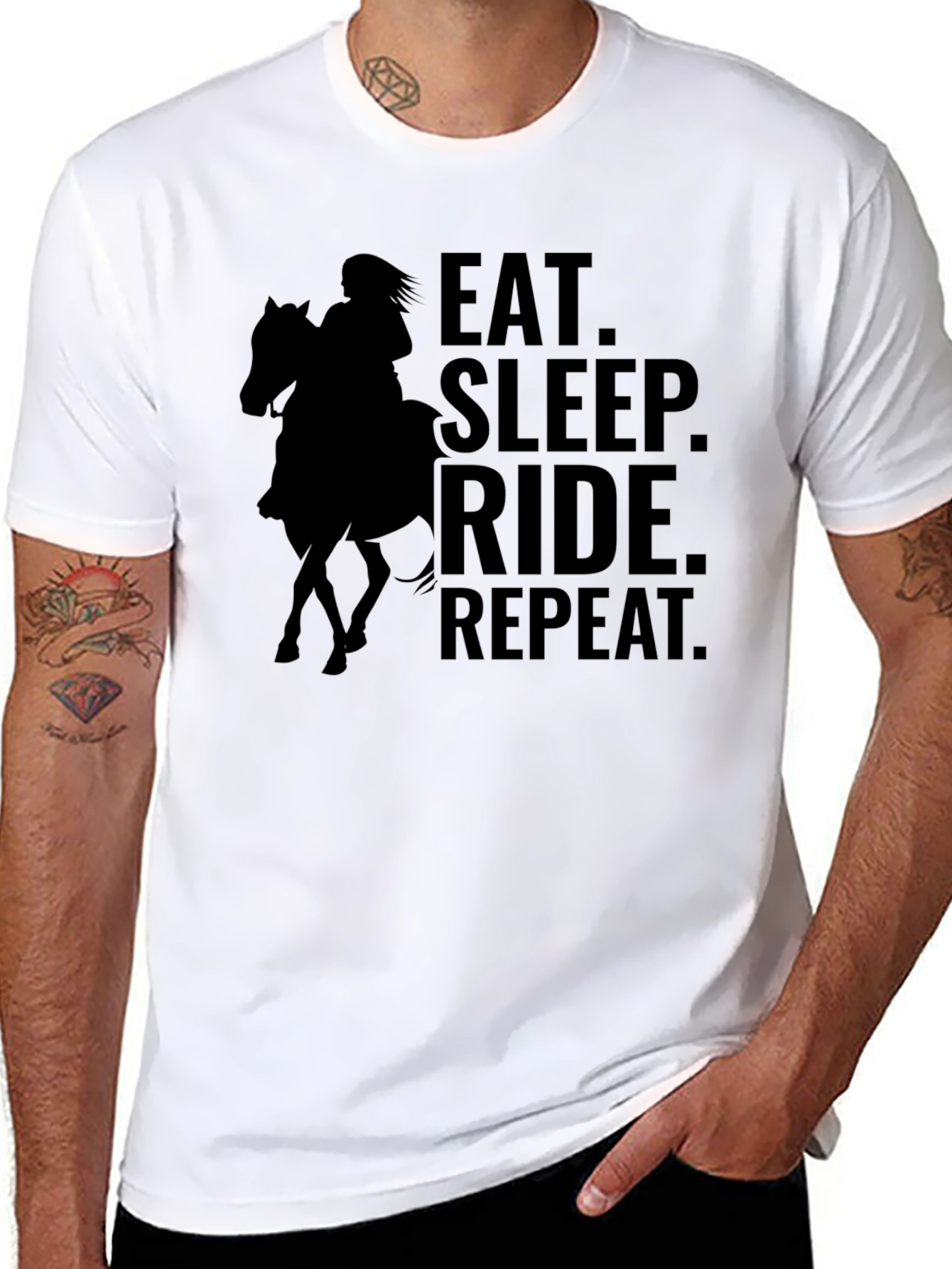 Eat Sleep Ride Repeat Graphic T-Shirt
