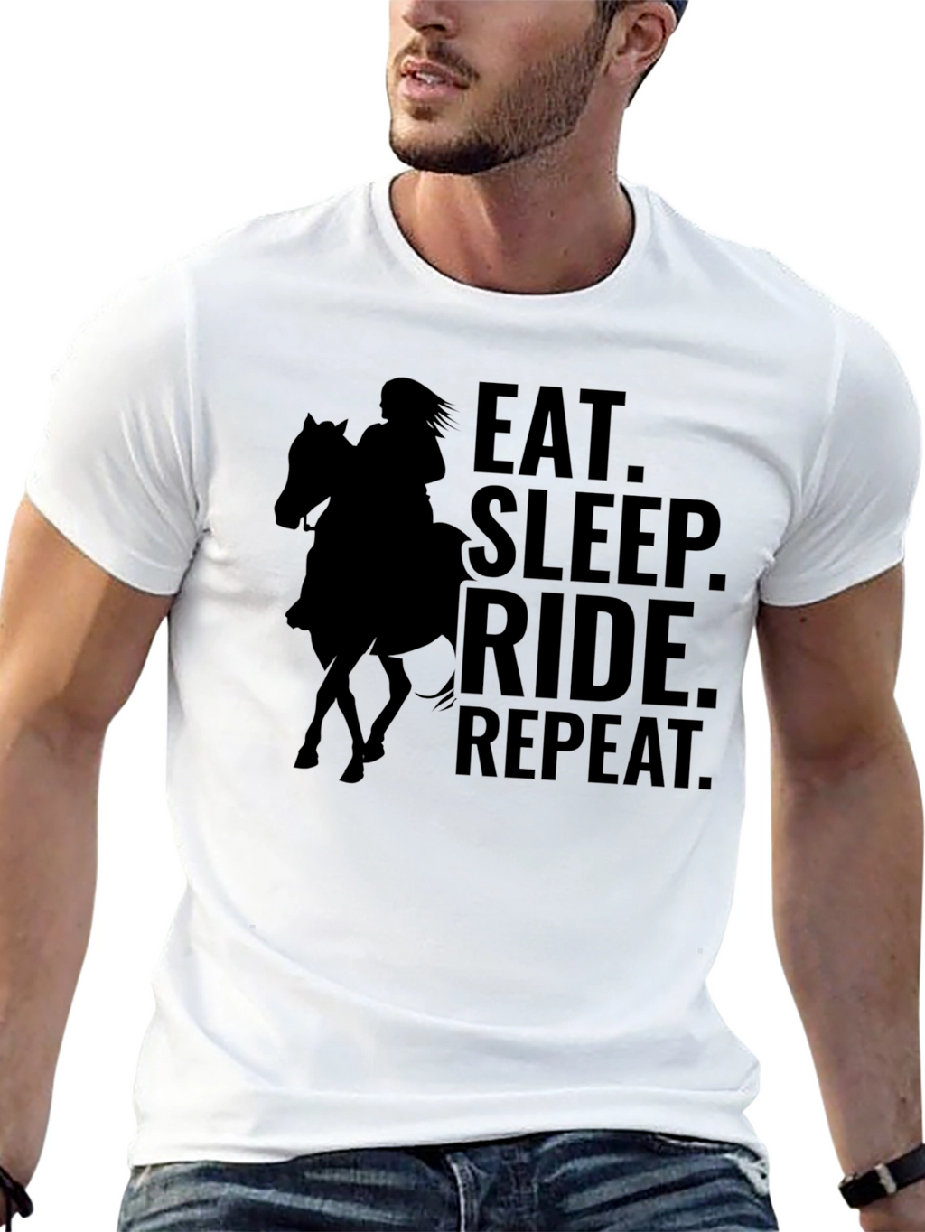 Eat Sleep Ride Repeat Graphic T-Shirt