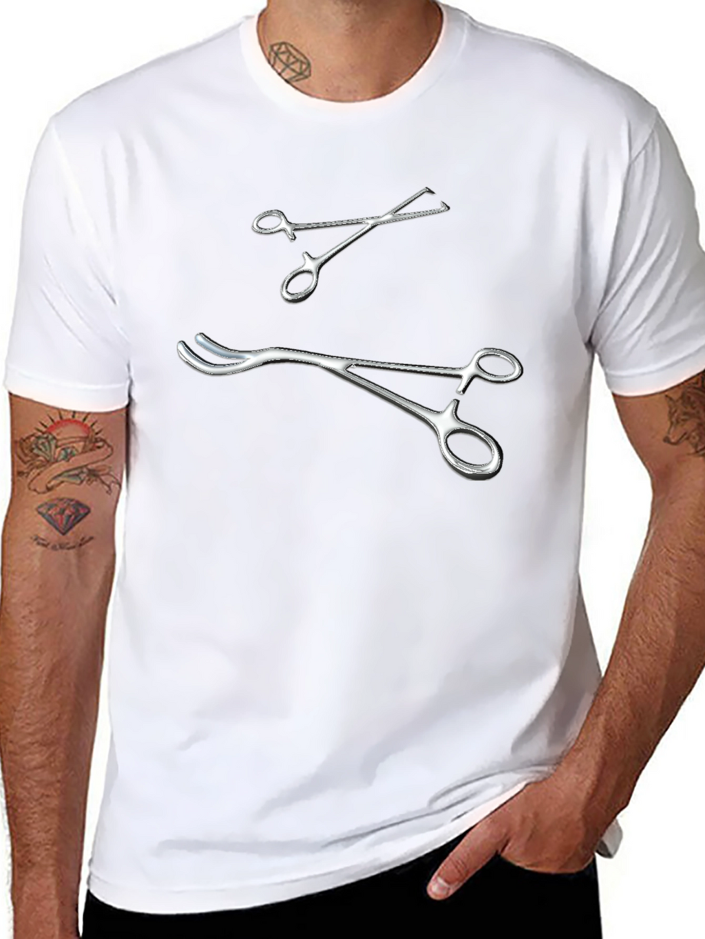 Surgical Tools Graphic Tee - Black