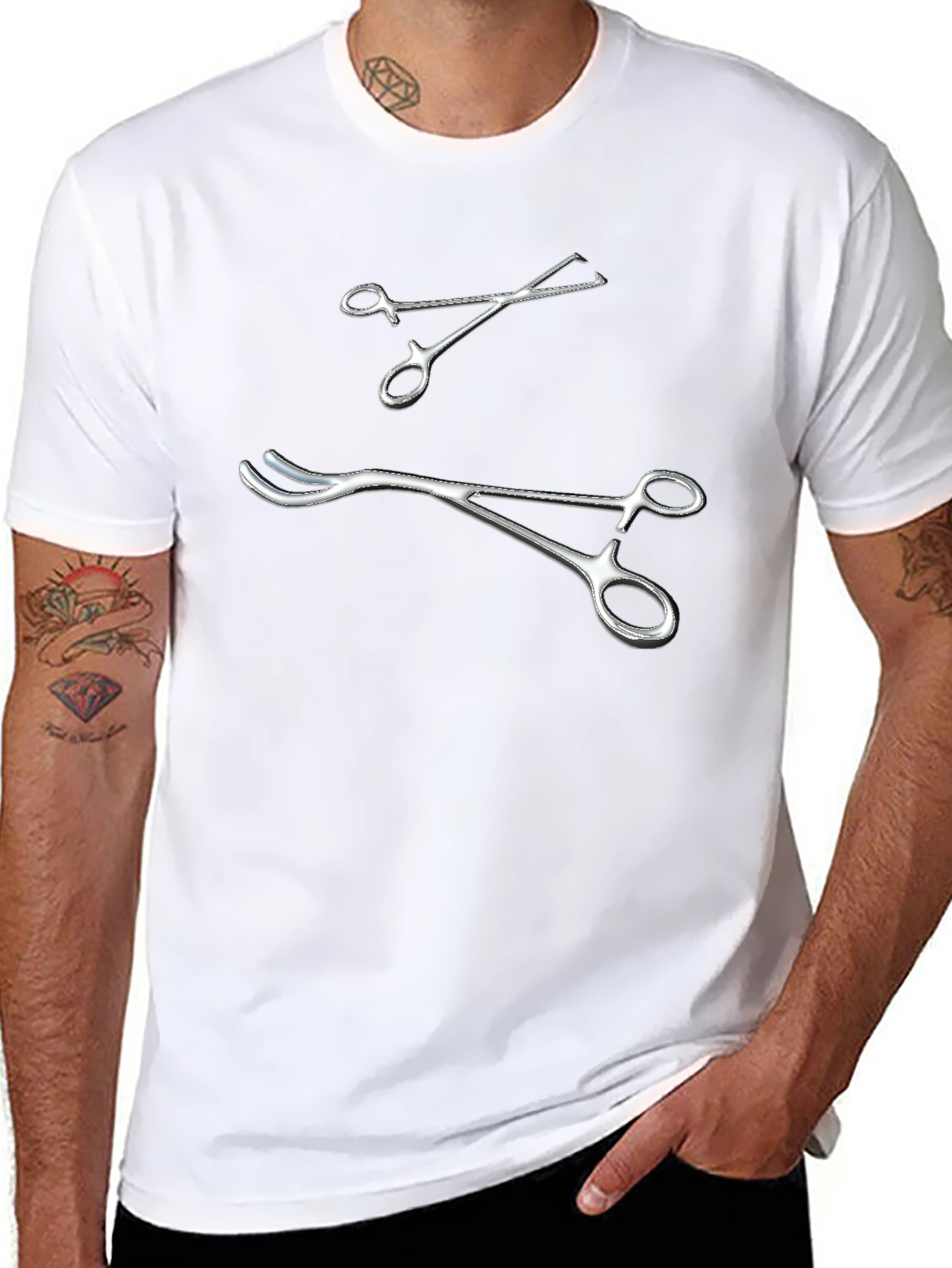 Surgical Tools Graphic Tee - Black