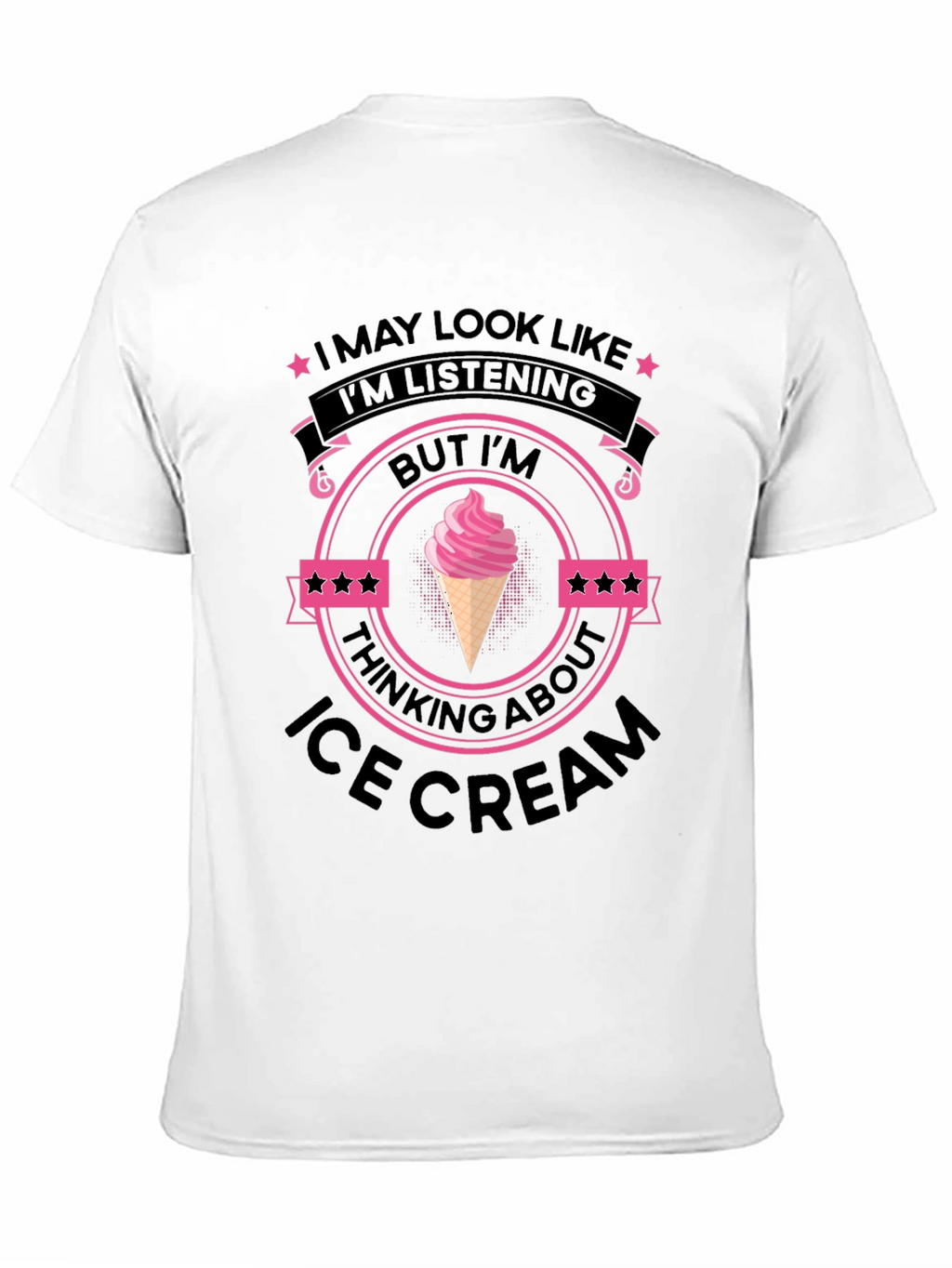 Ice Cream Minded Black T-Shirt