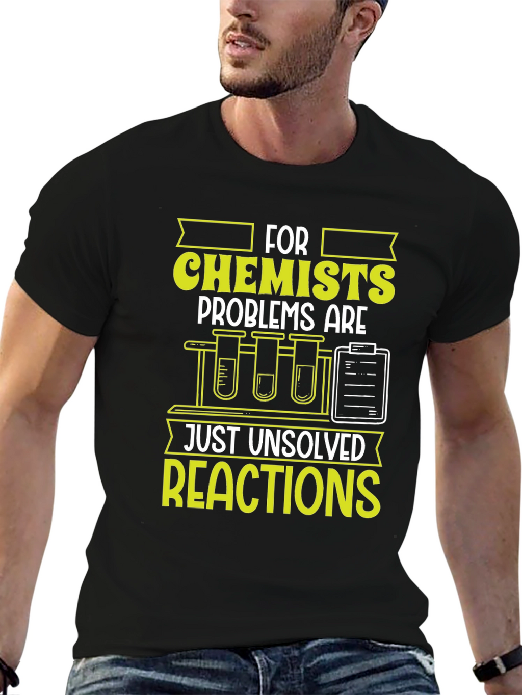Chemist T-Shirt: Unsolved Reactions Science Tee