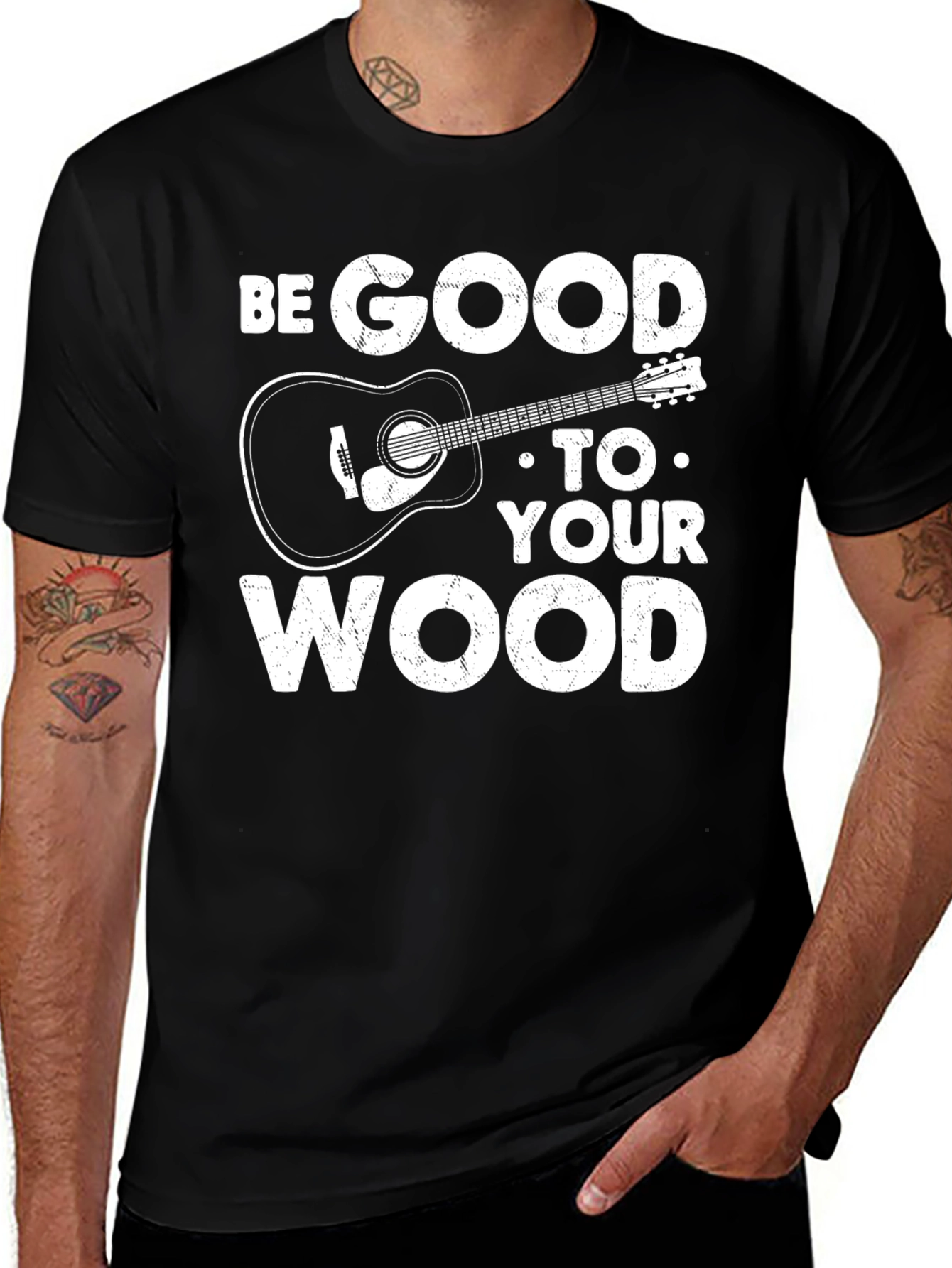Be Good to Your Wood Guitar T-Shirt