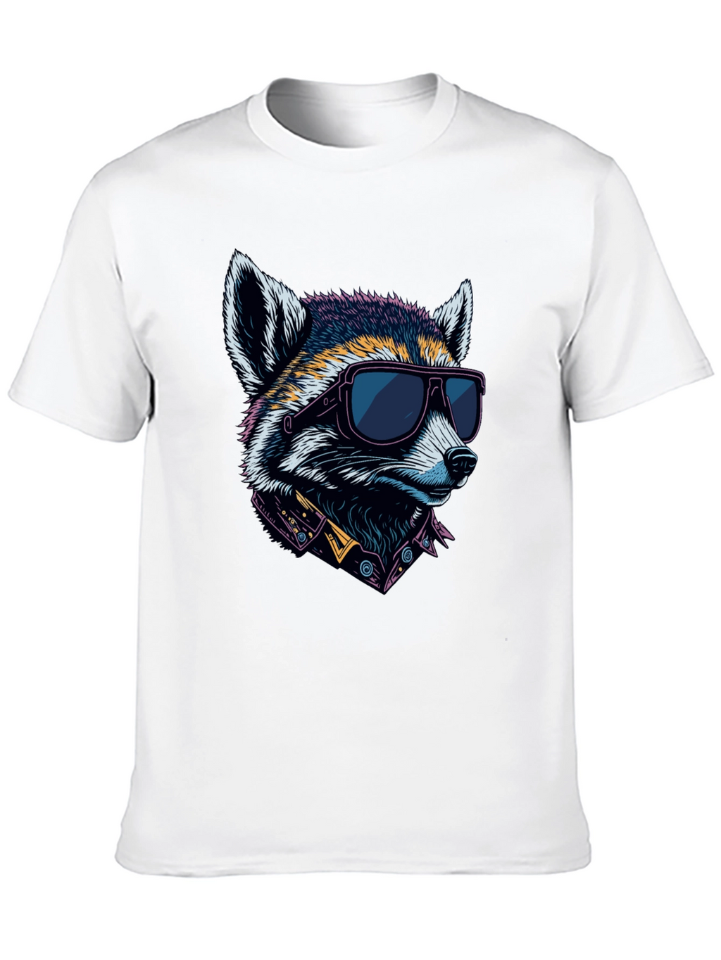Cool Raccoon Graphic Tee - Black