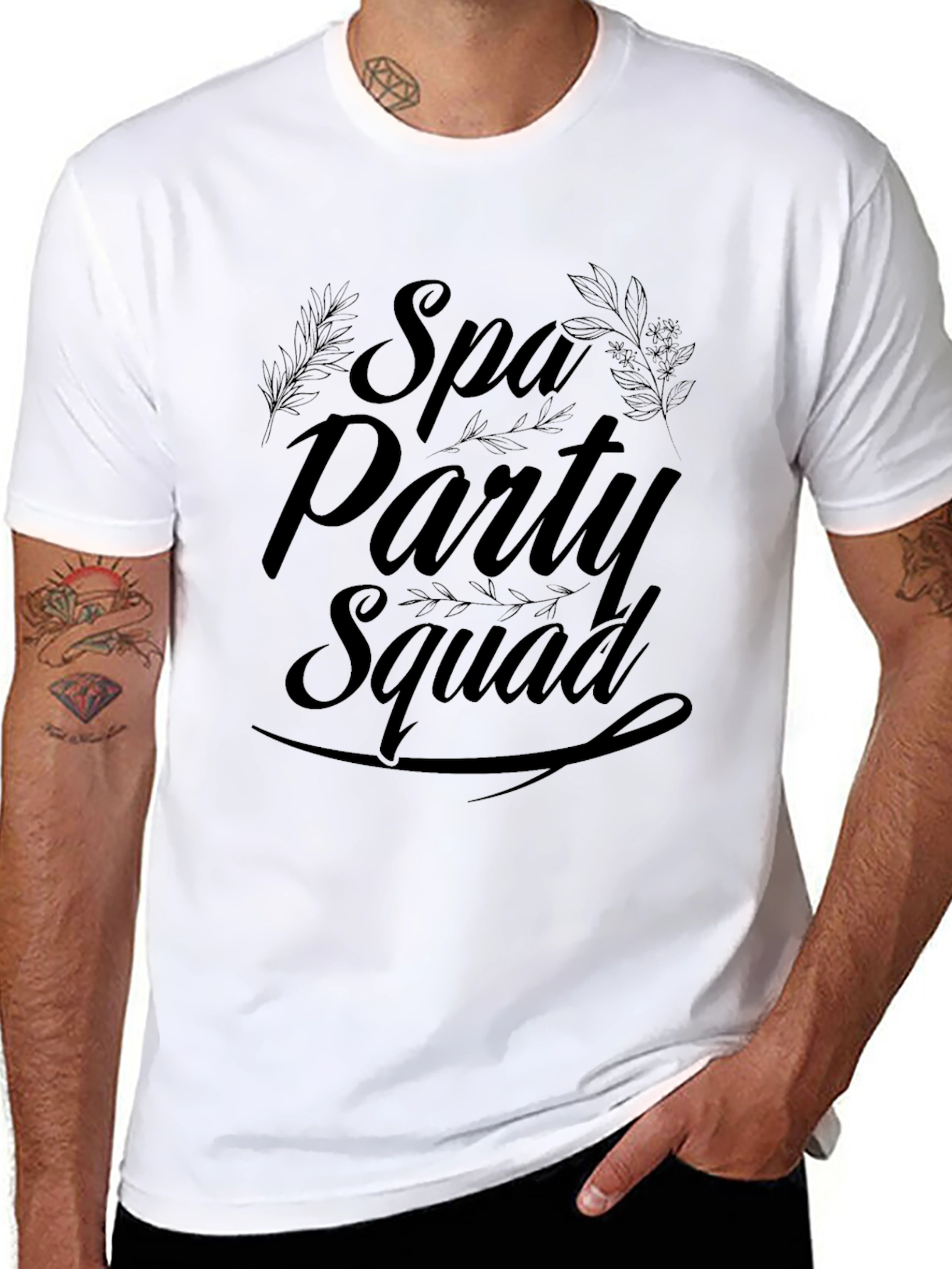 Spa Party Squad Black T-Shirt