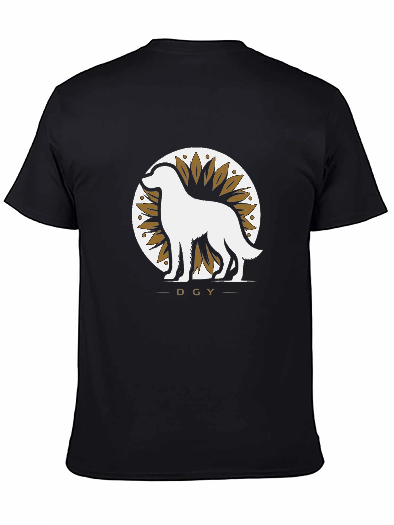 Sunflower Dog Silhouette T-Shirt – Artistic Dog Lover Graphic Tee